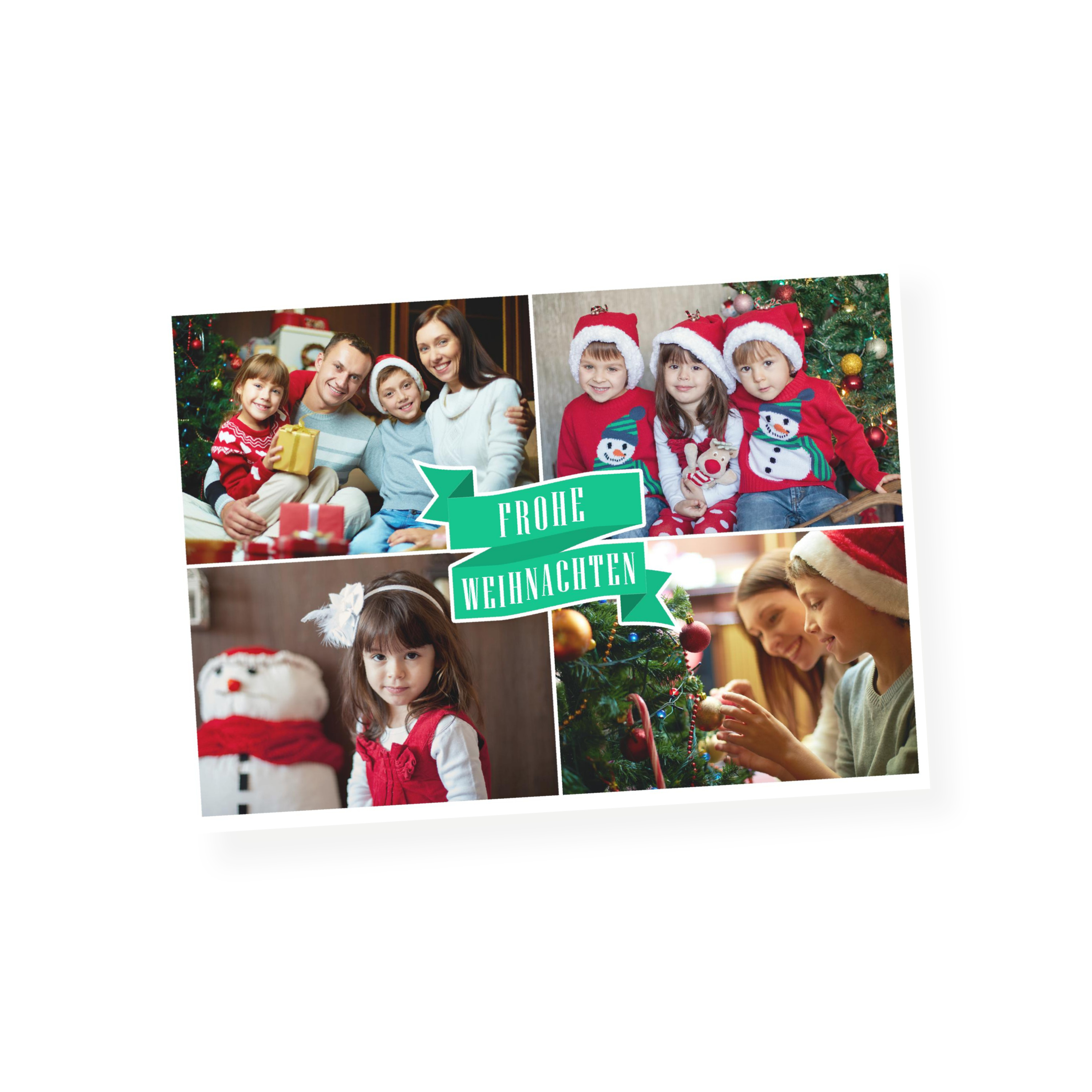 Grußkarte „Weihnacht Banderole“ selbst gestalten im UNICEF Grußkartenshop. Bild 1
