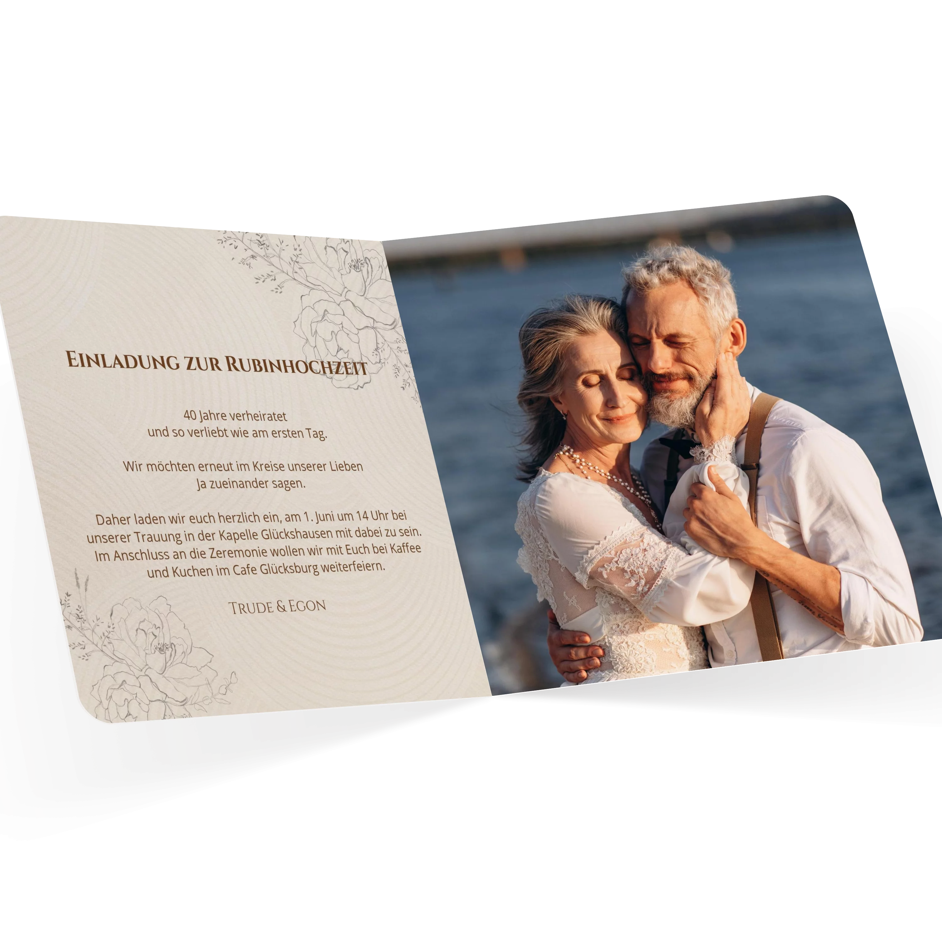 Pures Glück Rubinhochzeit