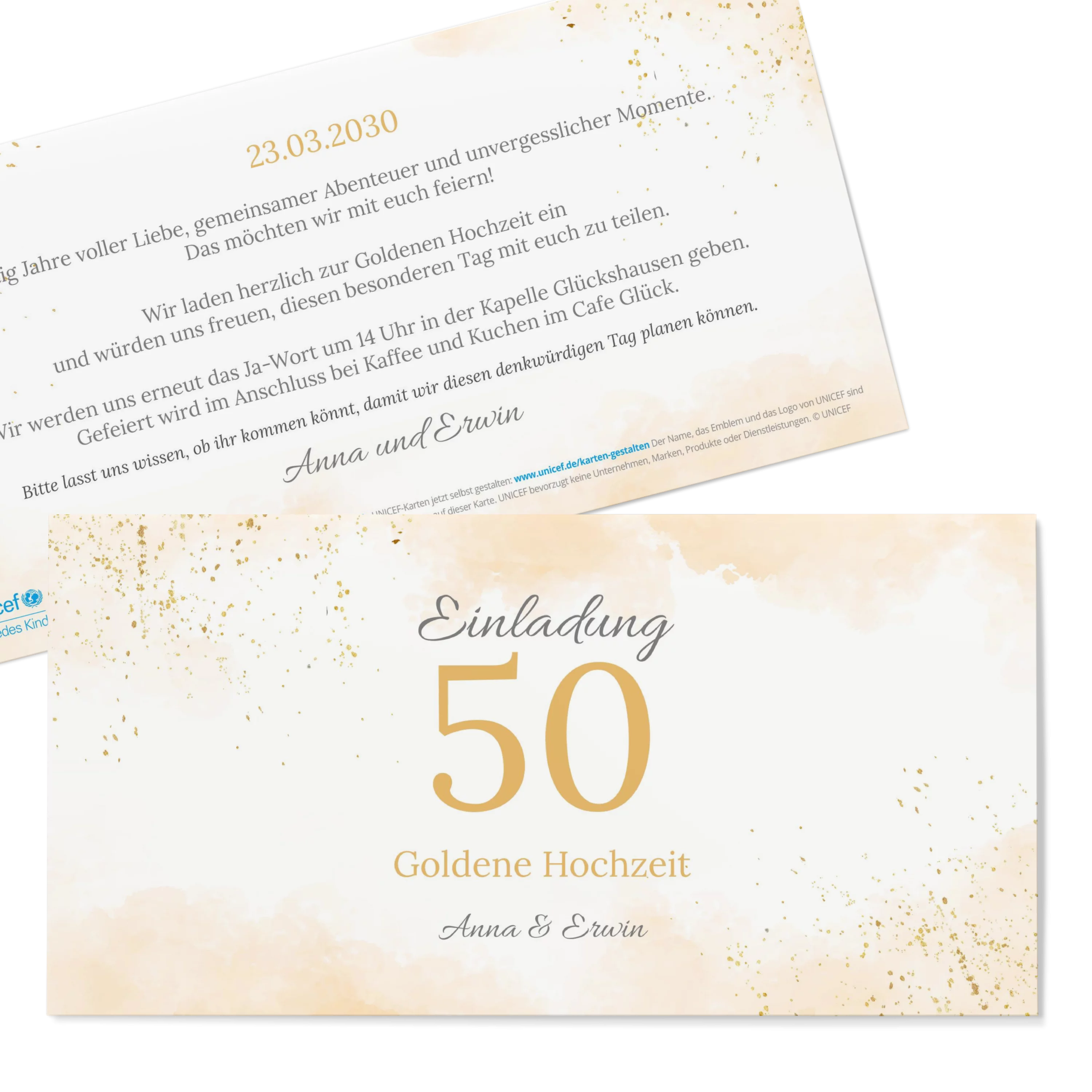 Konfetti Love Goldhochzeit