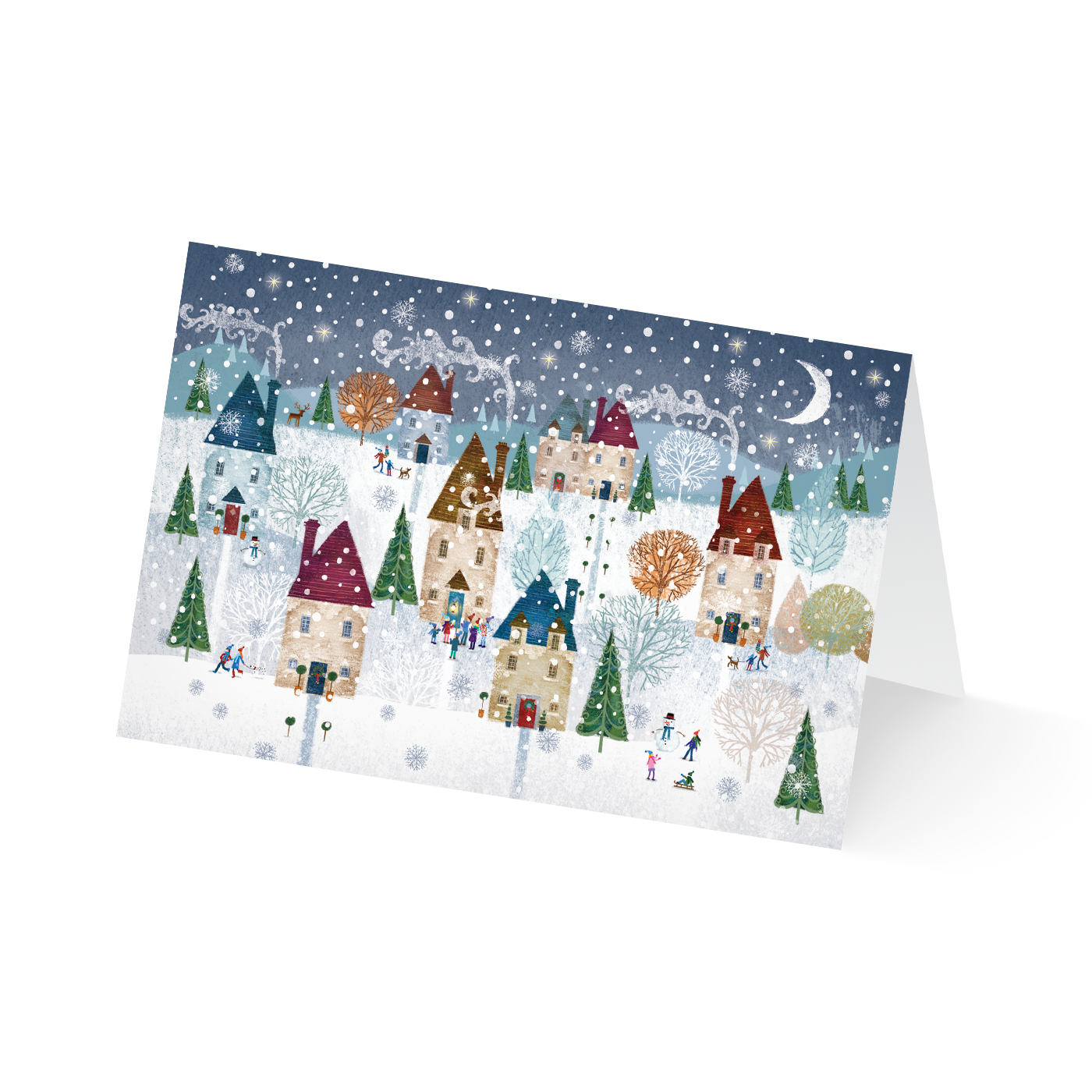 Weihnachtskarte „Verschneite Weihnachtszeit“ kaufen im UNICEF Grußkartenshop. Bild 3