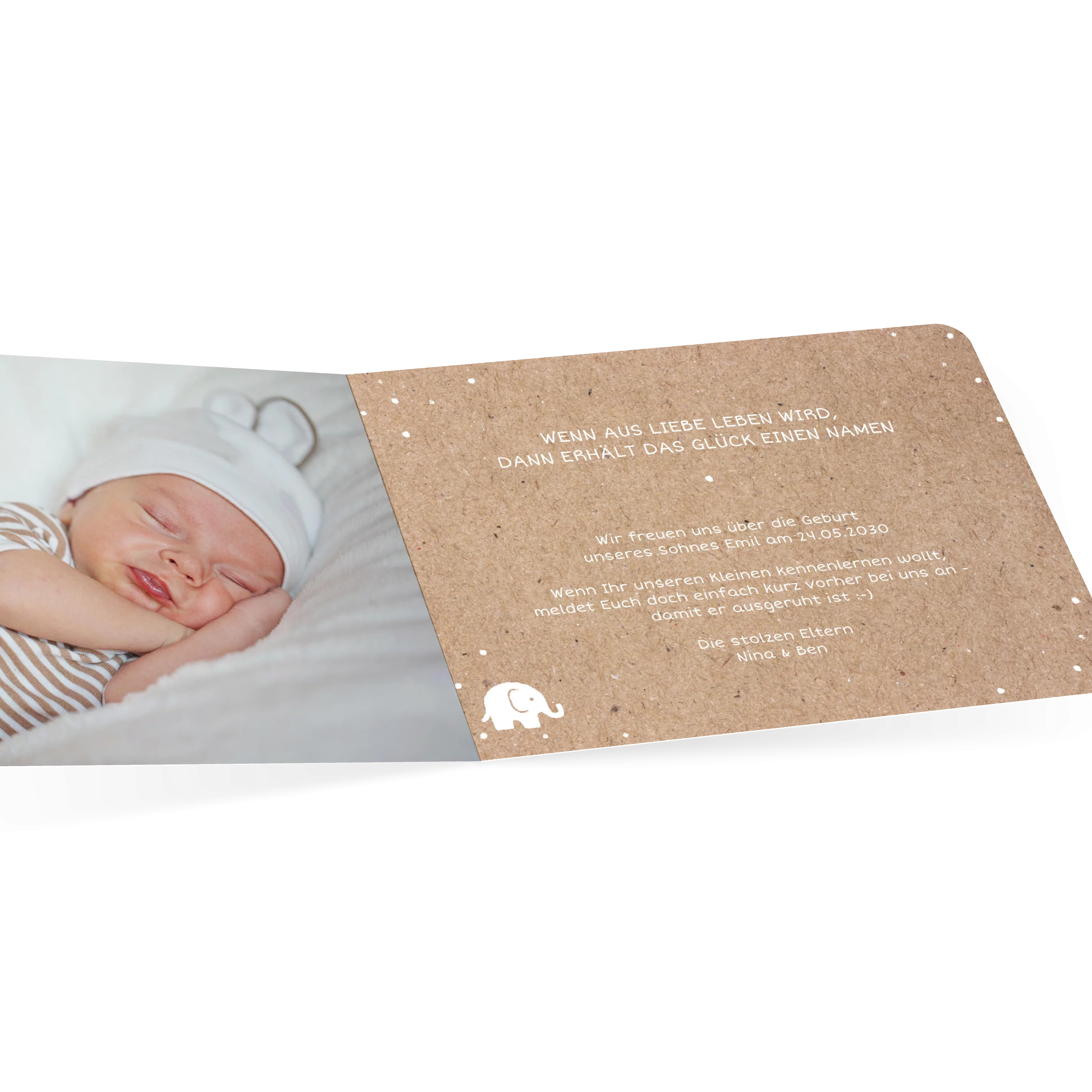 Baby Elefant Fahne Kraft