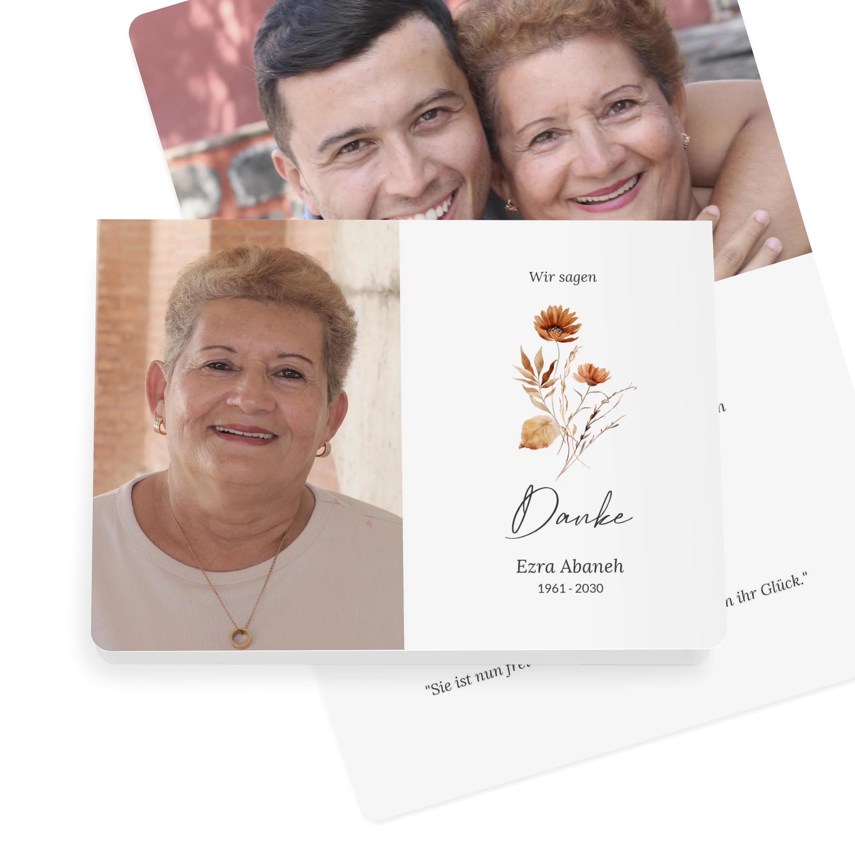 Ewiges Andenken Danke Sterbebild