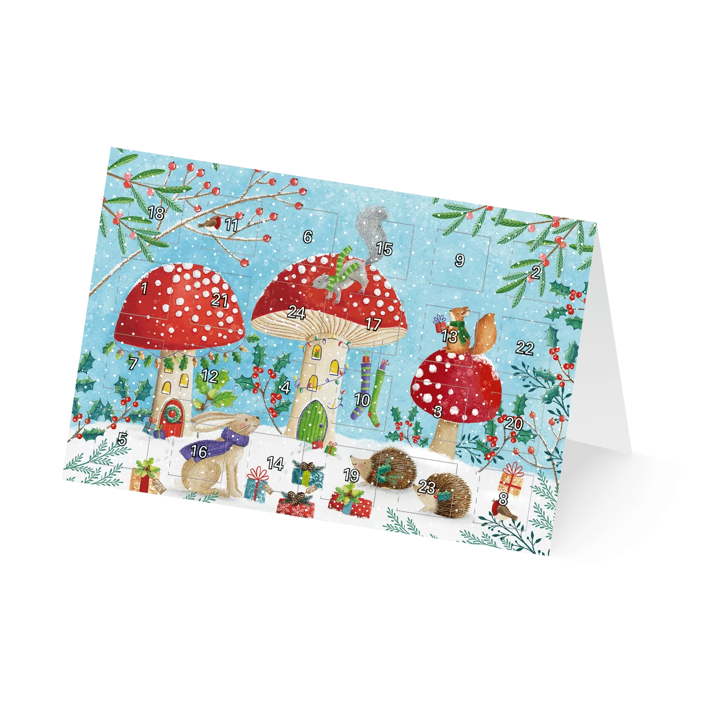 Adventskalenderkarten Waldtiere