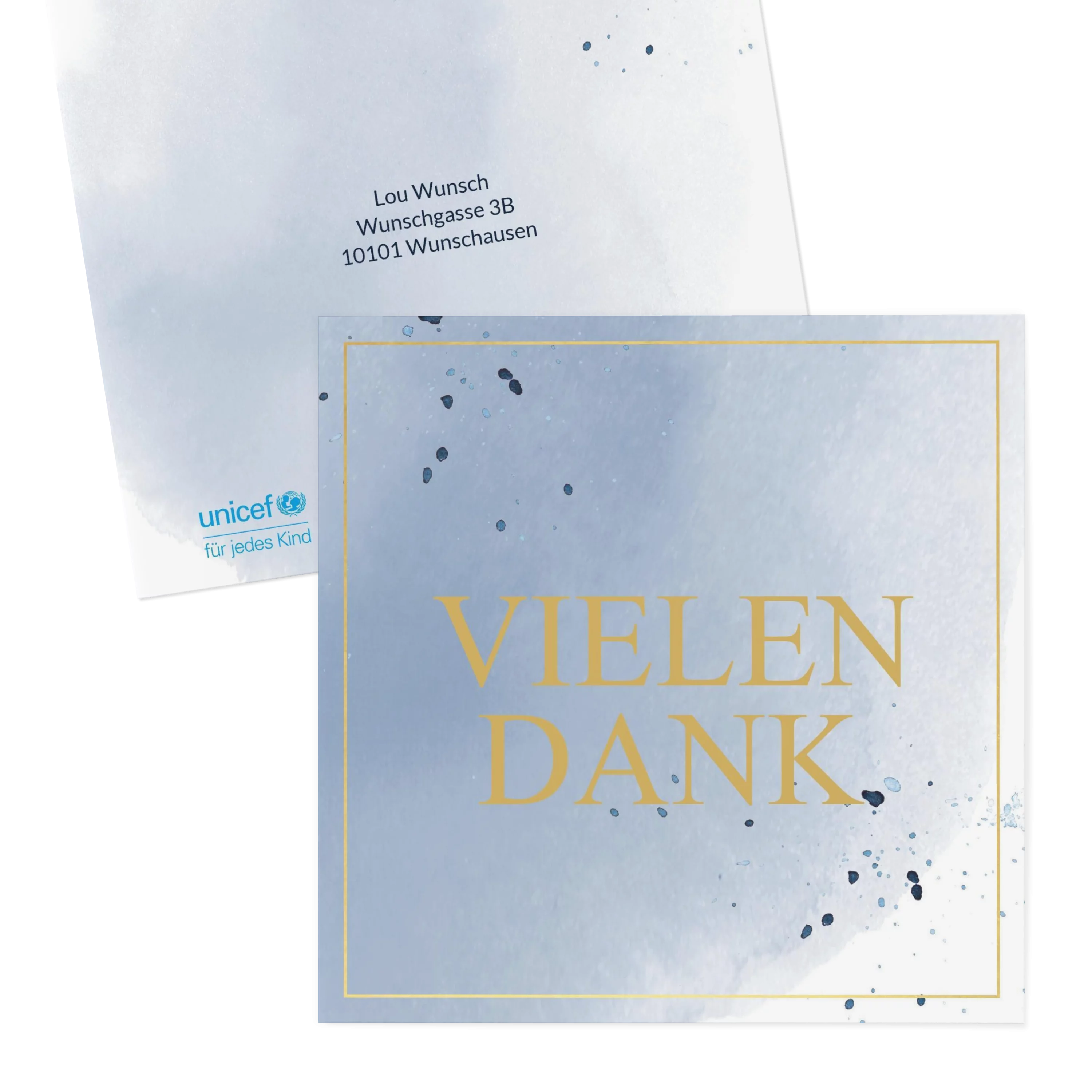 Watercolor Konfirmation Danke