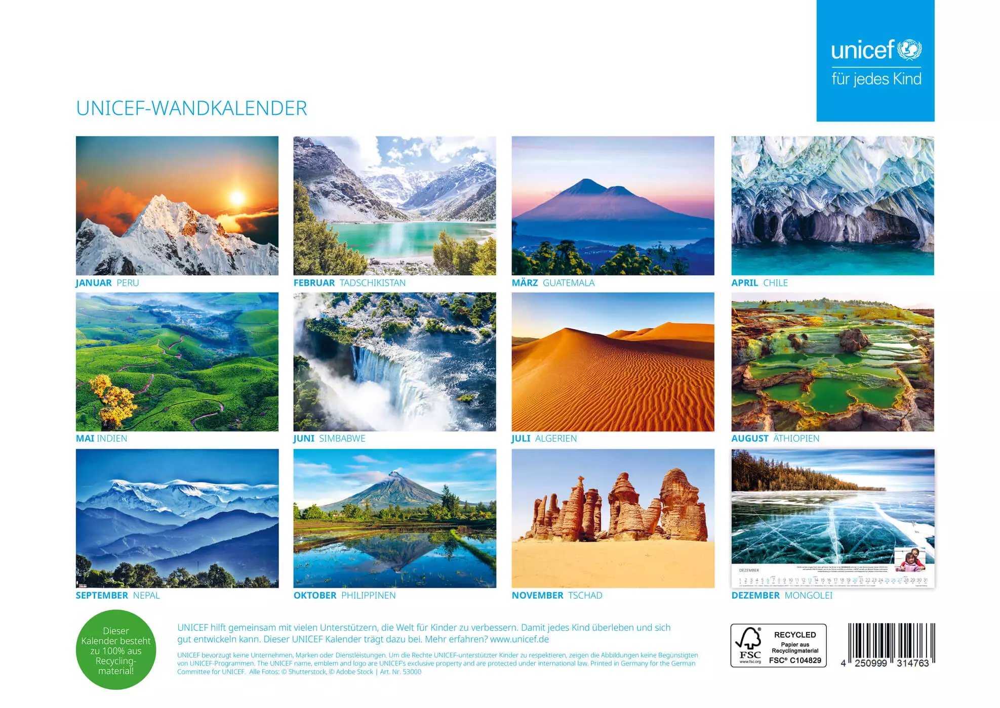 UNICEF-Kalender 2026
