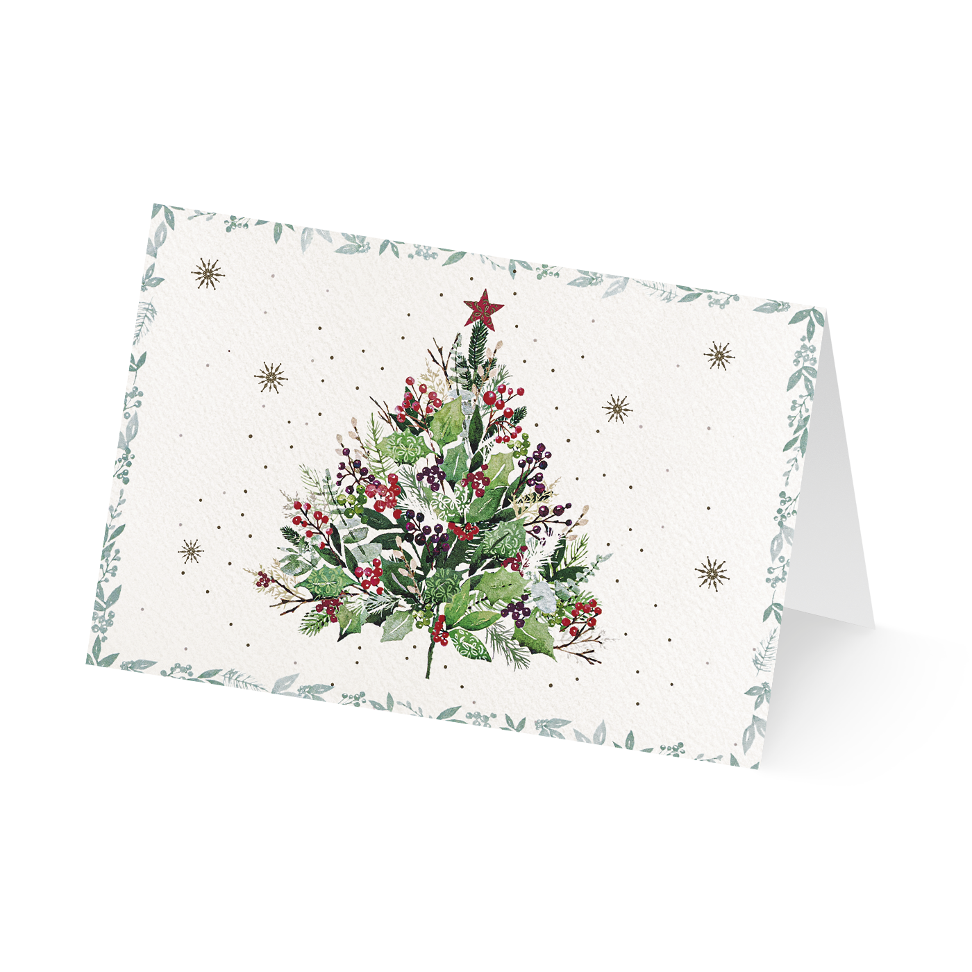 Weihnachtskarte „Blumiges Weihnachtsgrün“ kaufen im UNICEF Grußkartenshop. Bild 4