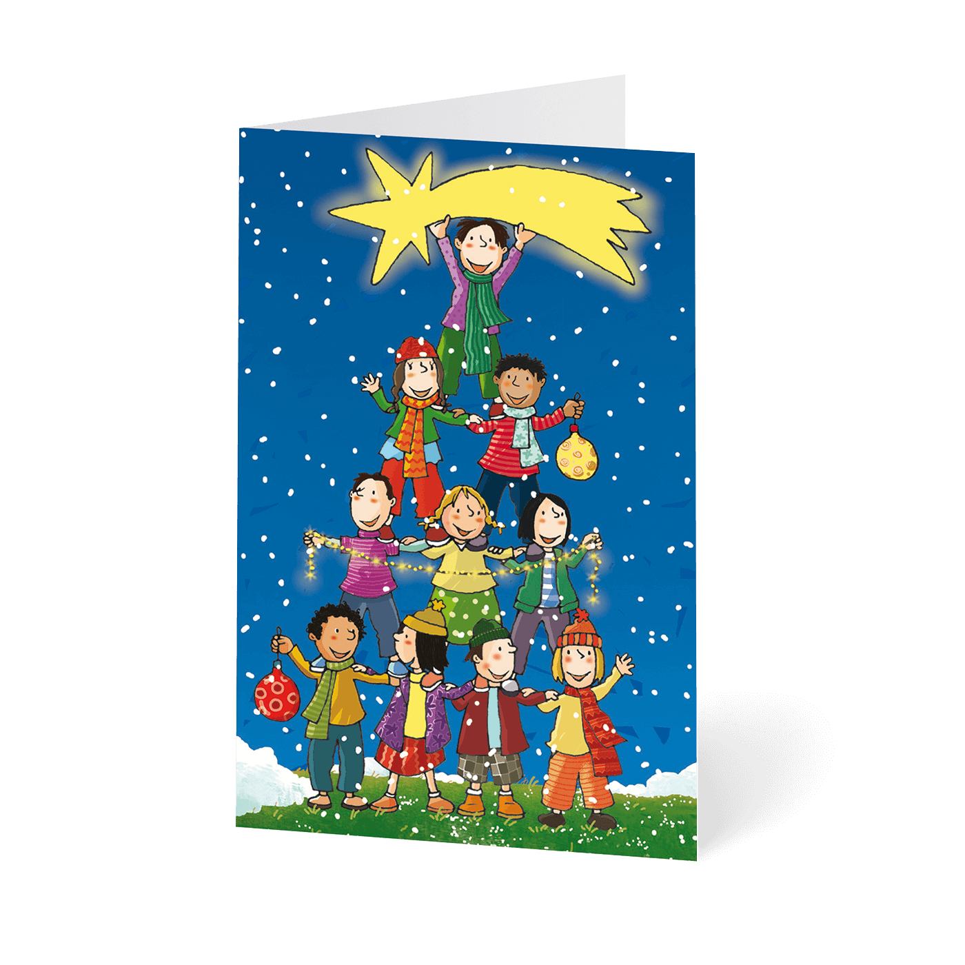 Weihnachtskarte „Weihnachtliche Vielfalt“ kaufen im UNICEF Grußkartenshop. Bild 9