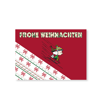 Grußkarte „Postkarten Weihnachten mit den Peanuts“ kaufen im UNICEF Grußkartenshop. Bild 1
