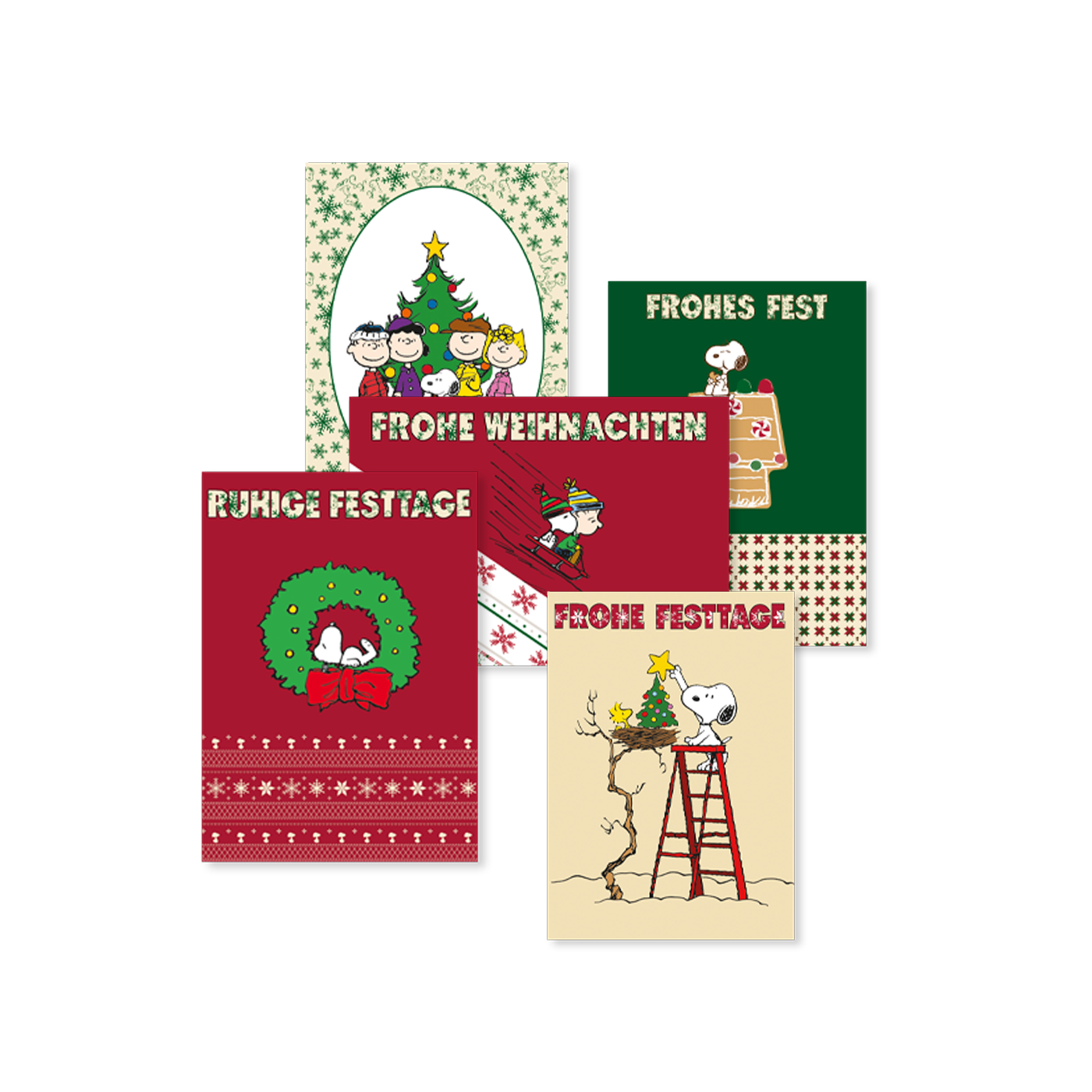 Grußkarte „Postkarten Weihnachten mit den Peanuts“ kaufen im UNICEF Grußkartenshop. Bild 4