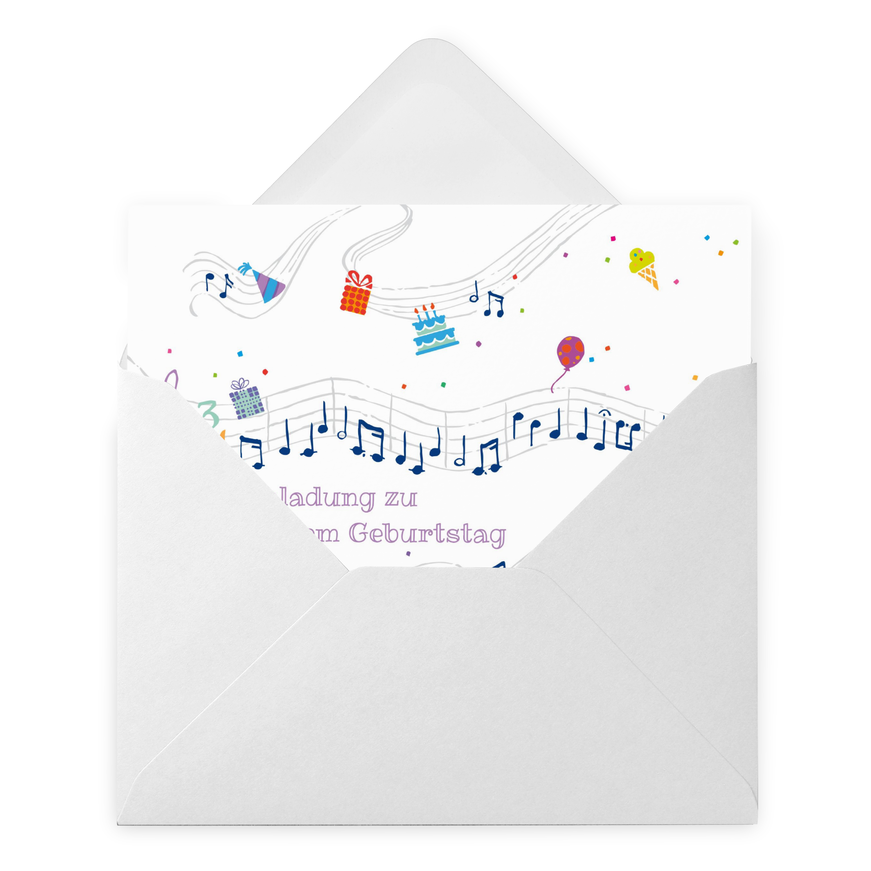 Grußkarte „Musikalische Einladung“ selbst gestalten im UNICEF Grußkartenshop. Bild 3
