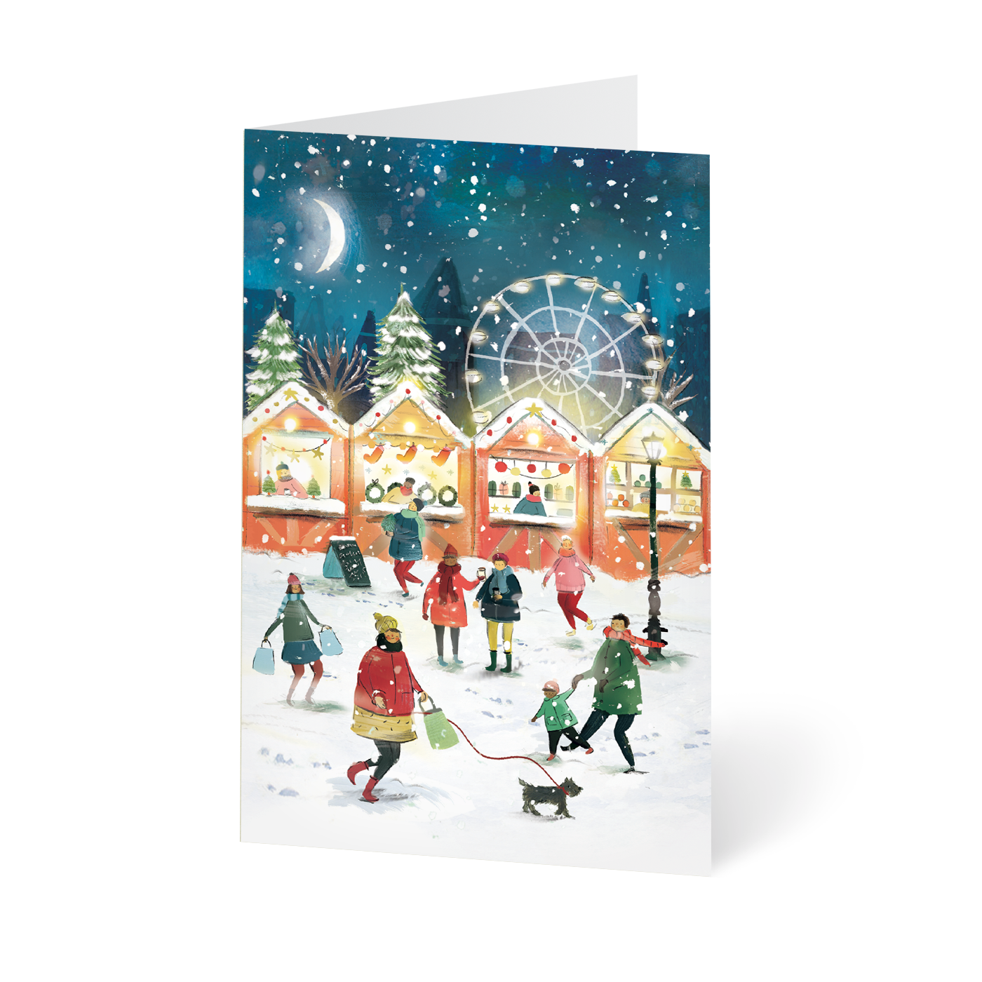 Weihnachtskarte „Weihnachten im Städtchen“ kaufen im UNICEF Grußkartenshop. Bild 2