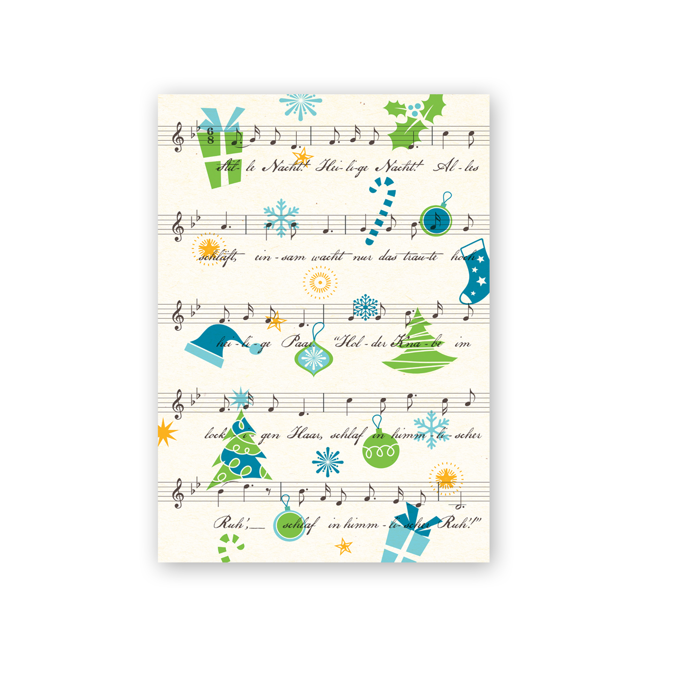 Weihnachtskarte „Postkarten Weihnachtsmusik“ kaufen im UNICEF Grußkartenshop. Bild 2