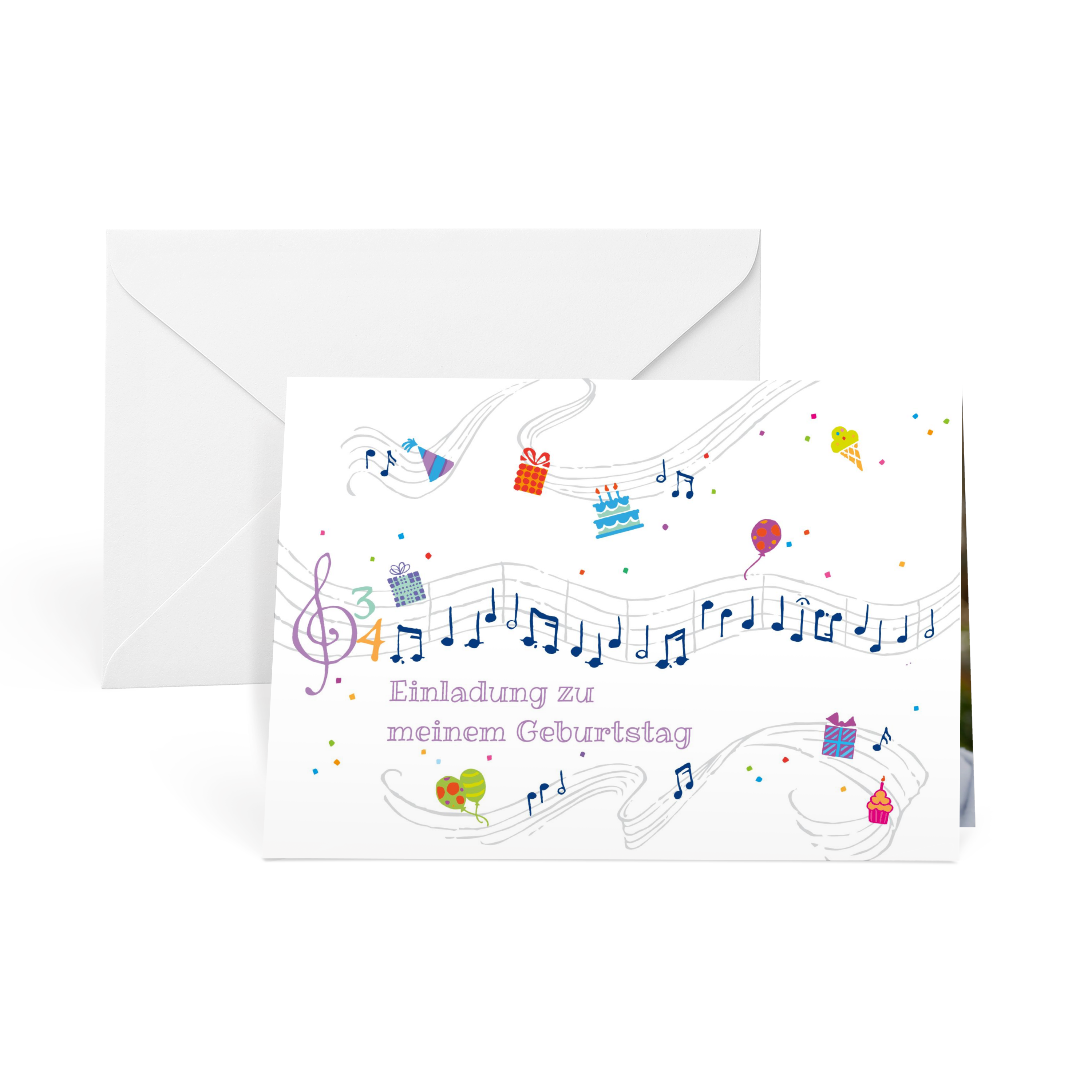 Grußkarte „Musikalische Einladung“ selbst gestalten im UNICEF Grußkartenshop. Bild 4