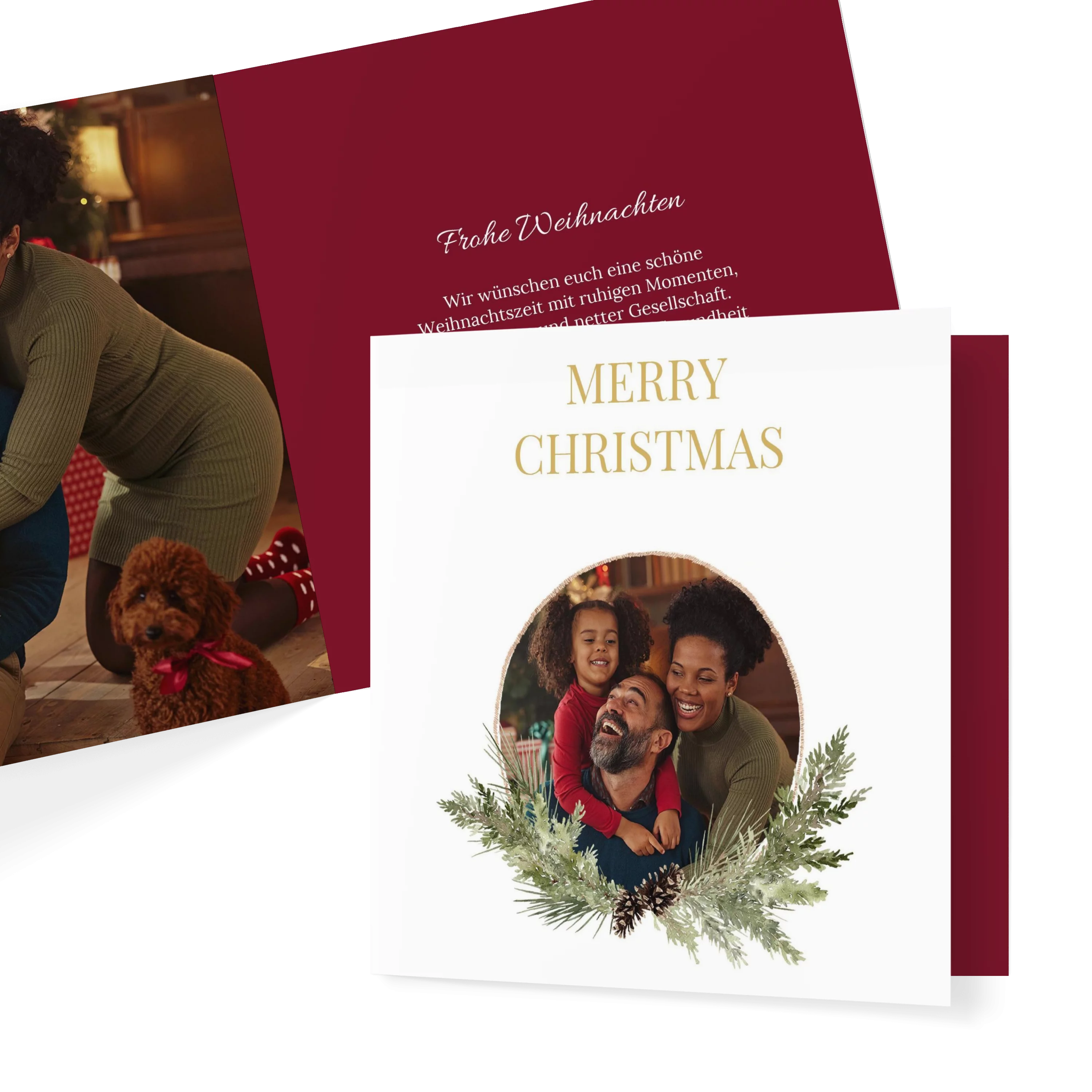 Grüner Weihnachtskranz