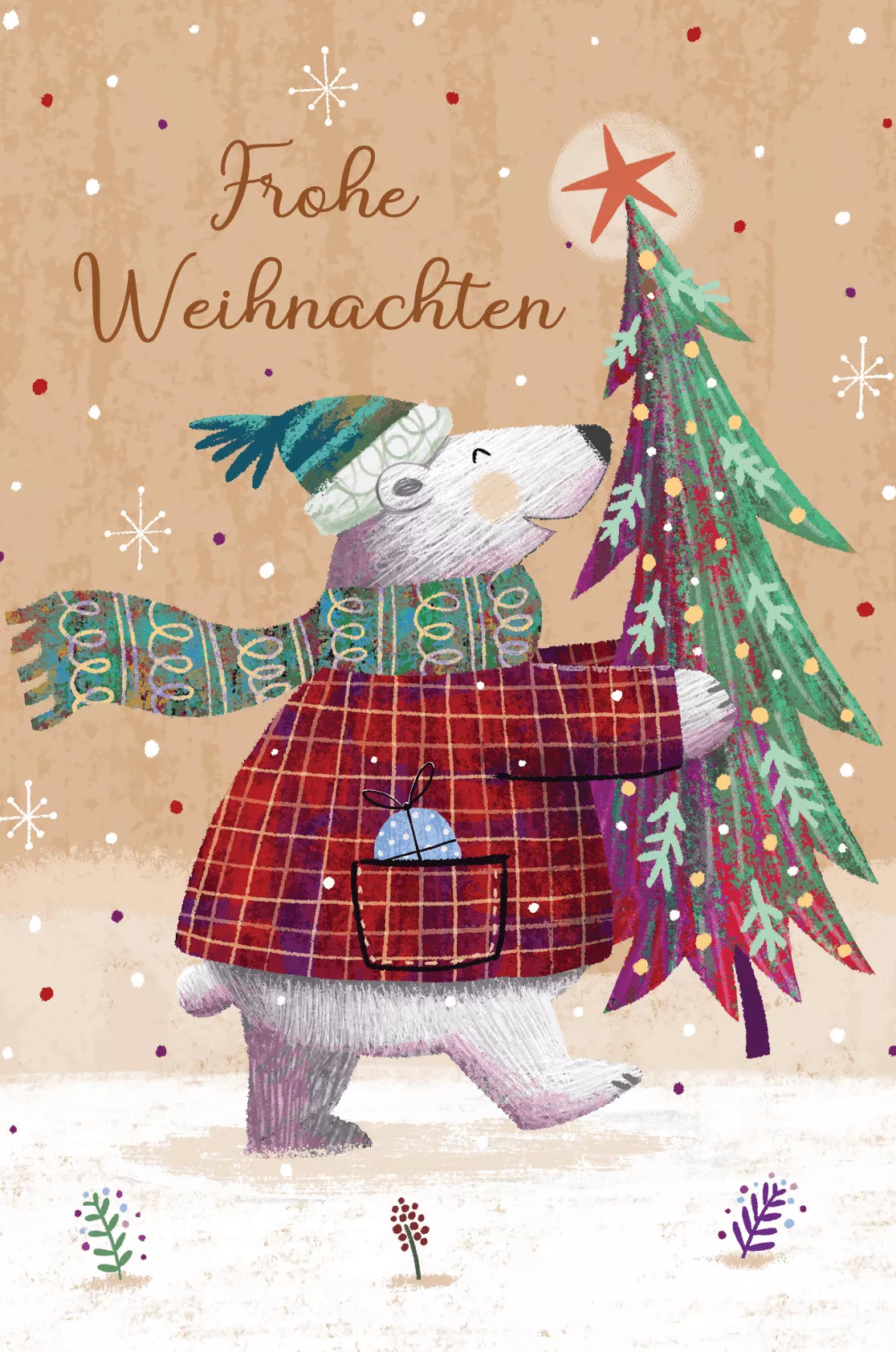 Lustige Weihnachtspostkarten