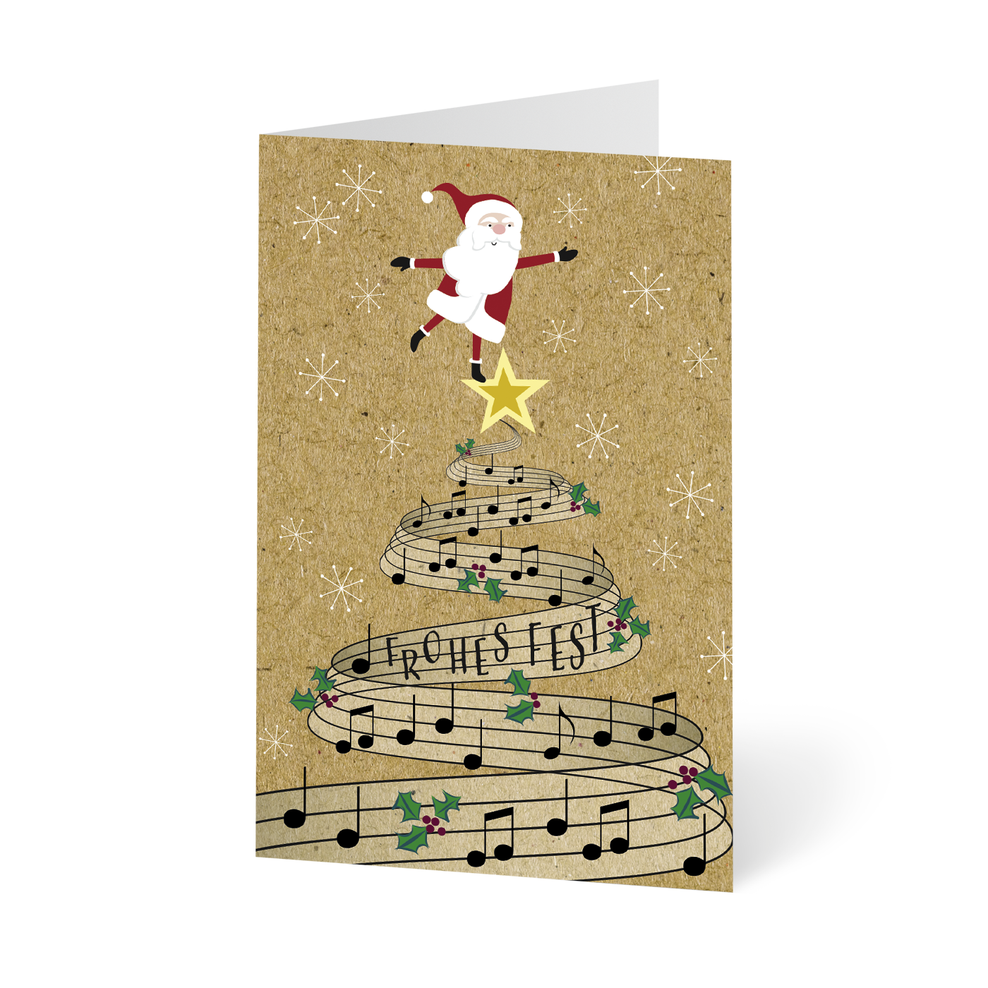 Weihnachtskarte „Musik liegt in der Luft“ kaufen im UNICEF Grußkartenshop. Bild 4