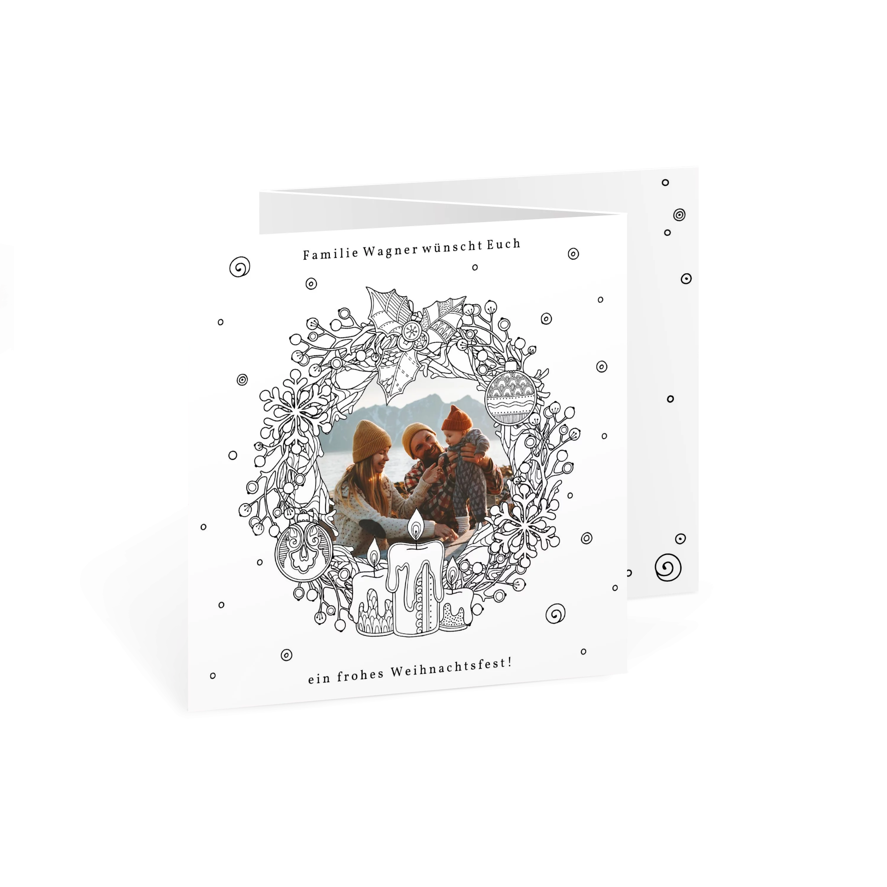 Weihnachten Malkarte