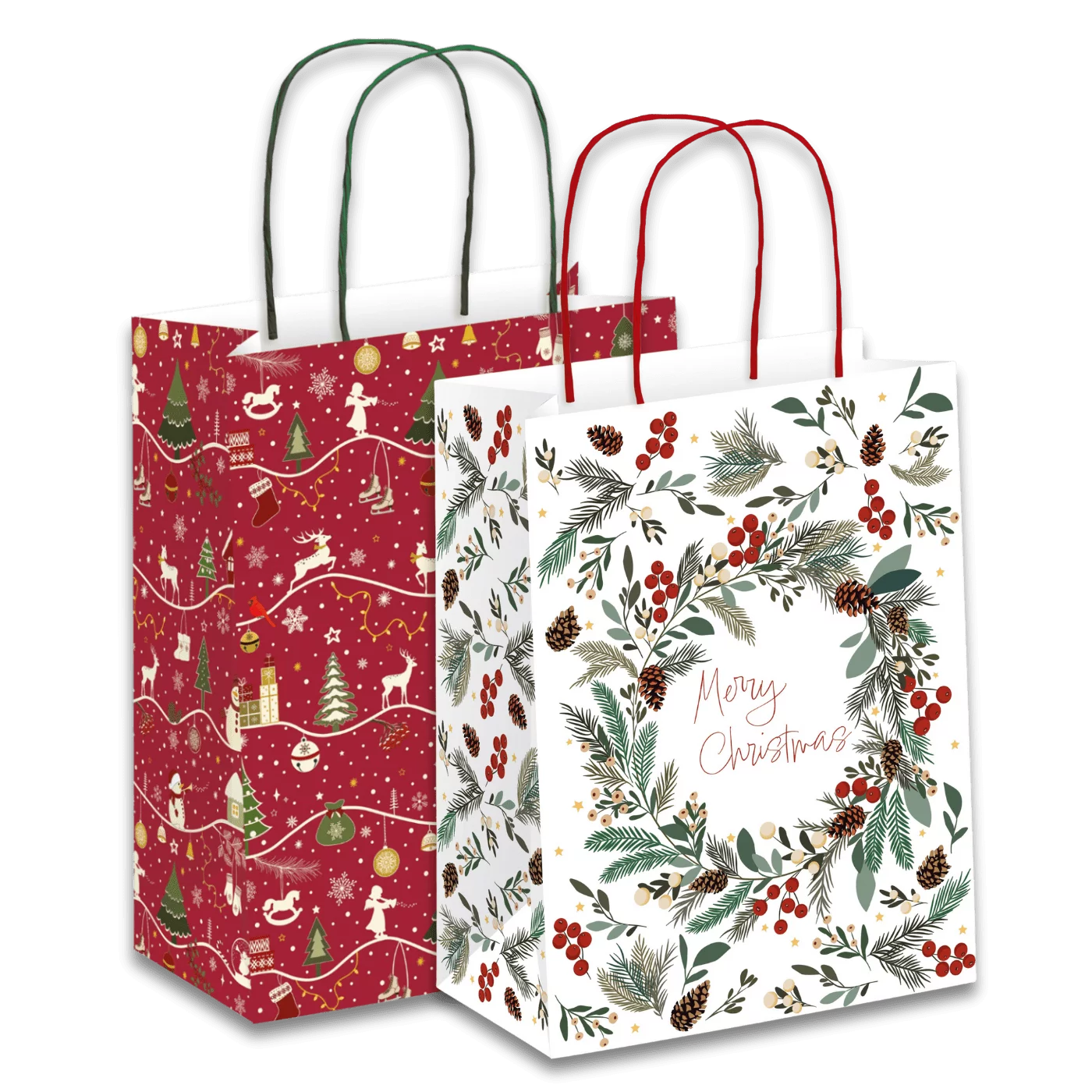 Geschenktaschen Weihnachtsgrün