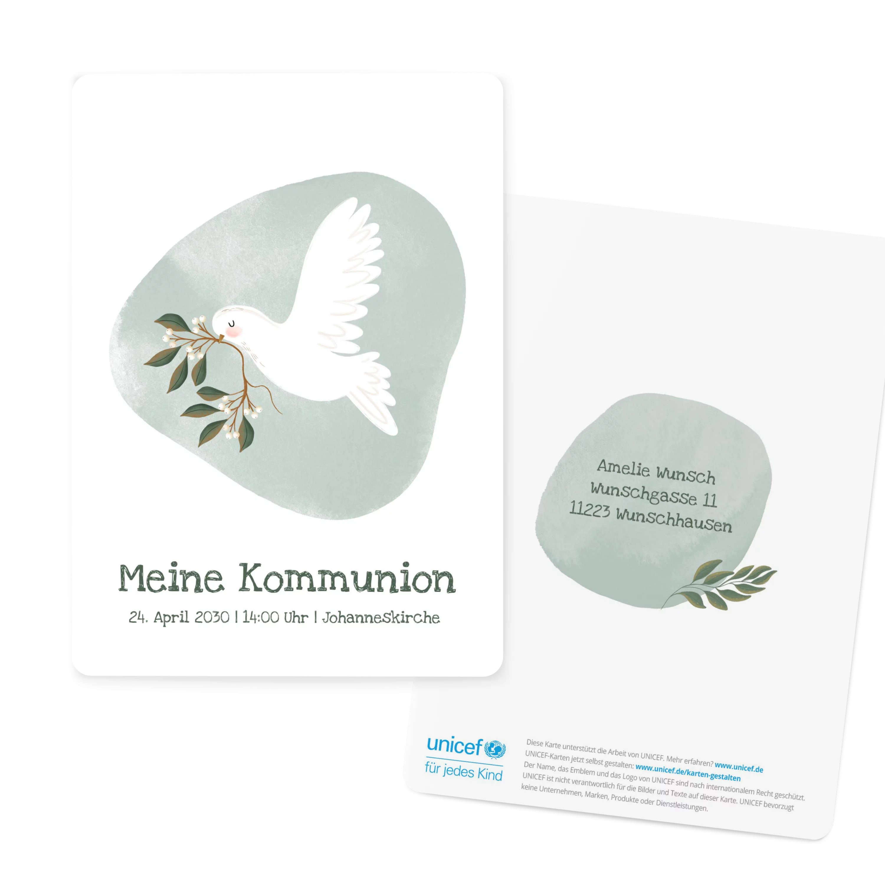 Unicef Kommunion Täubchen