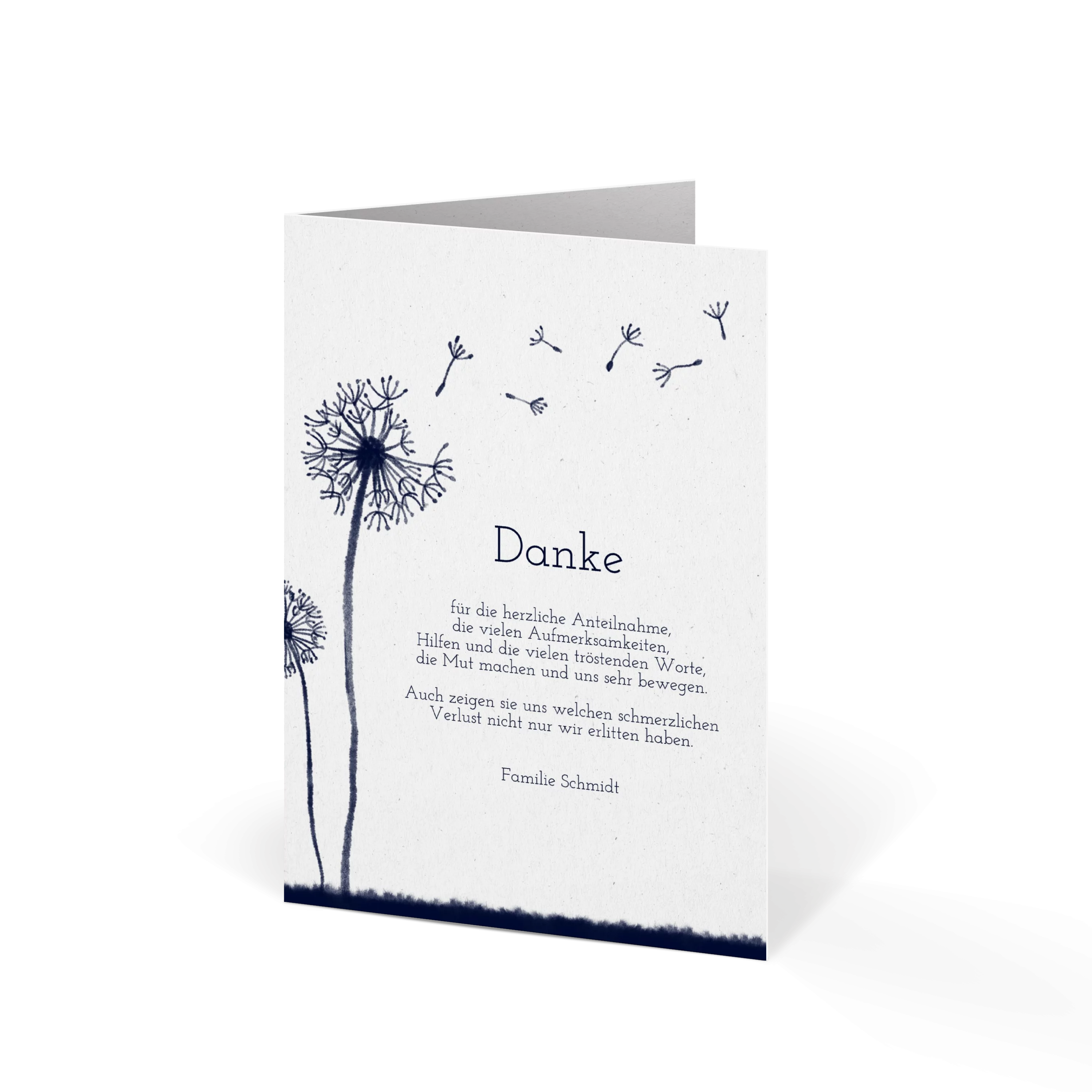 Zarte Pusteblume Danke