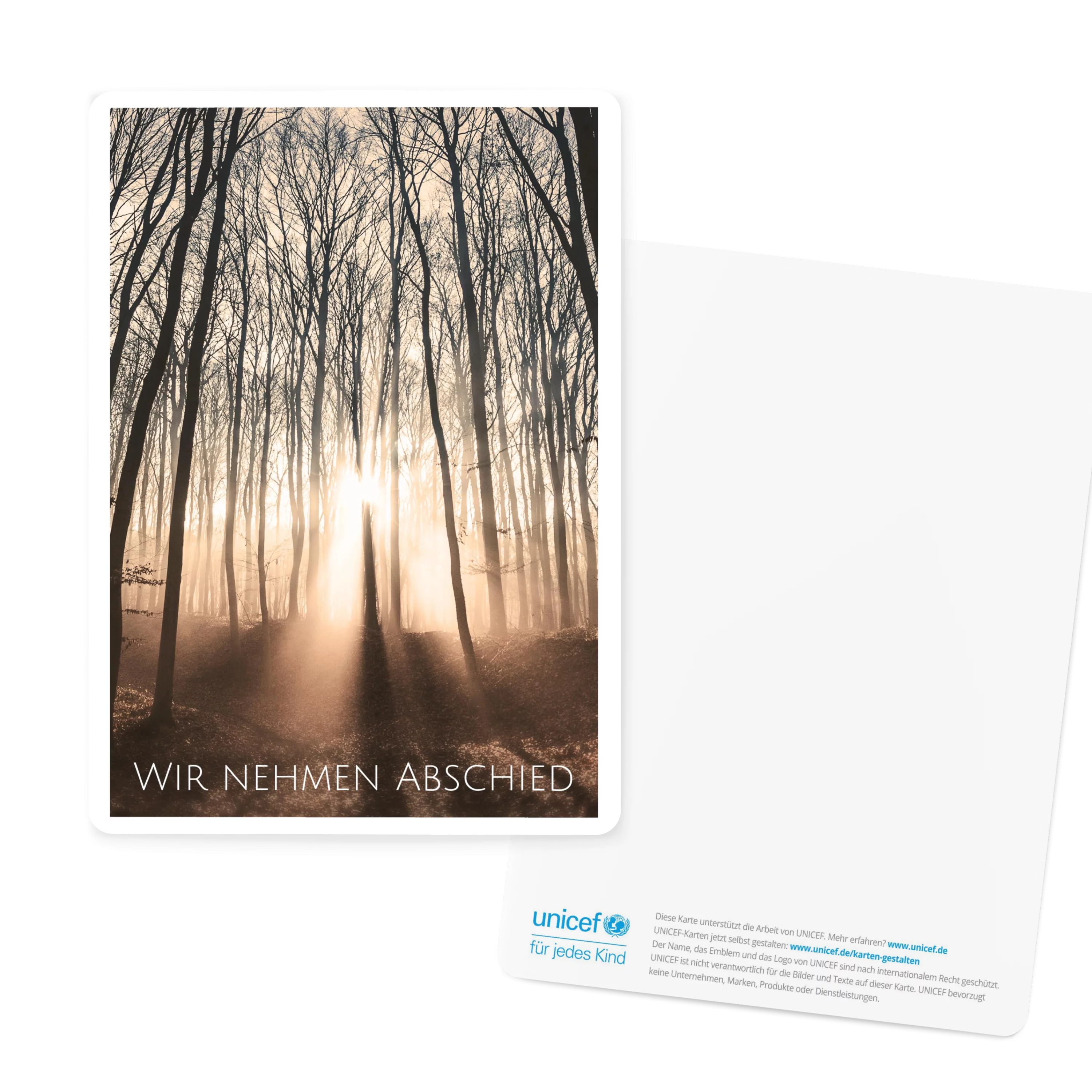 Stiller Wald Sterbebild