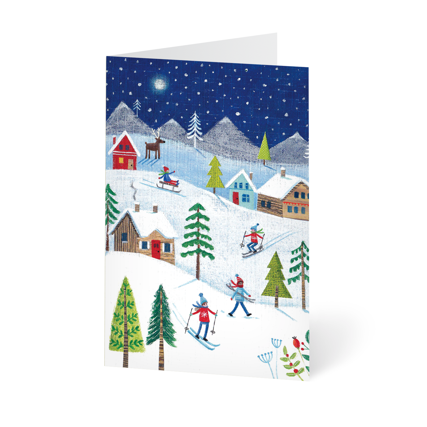 Weihnachtskarte „Verschneite Weihnachtszeit“ kaufen im UNICEF Grußkartenshop. Bild 2