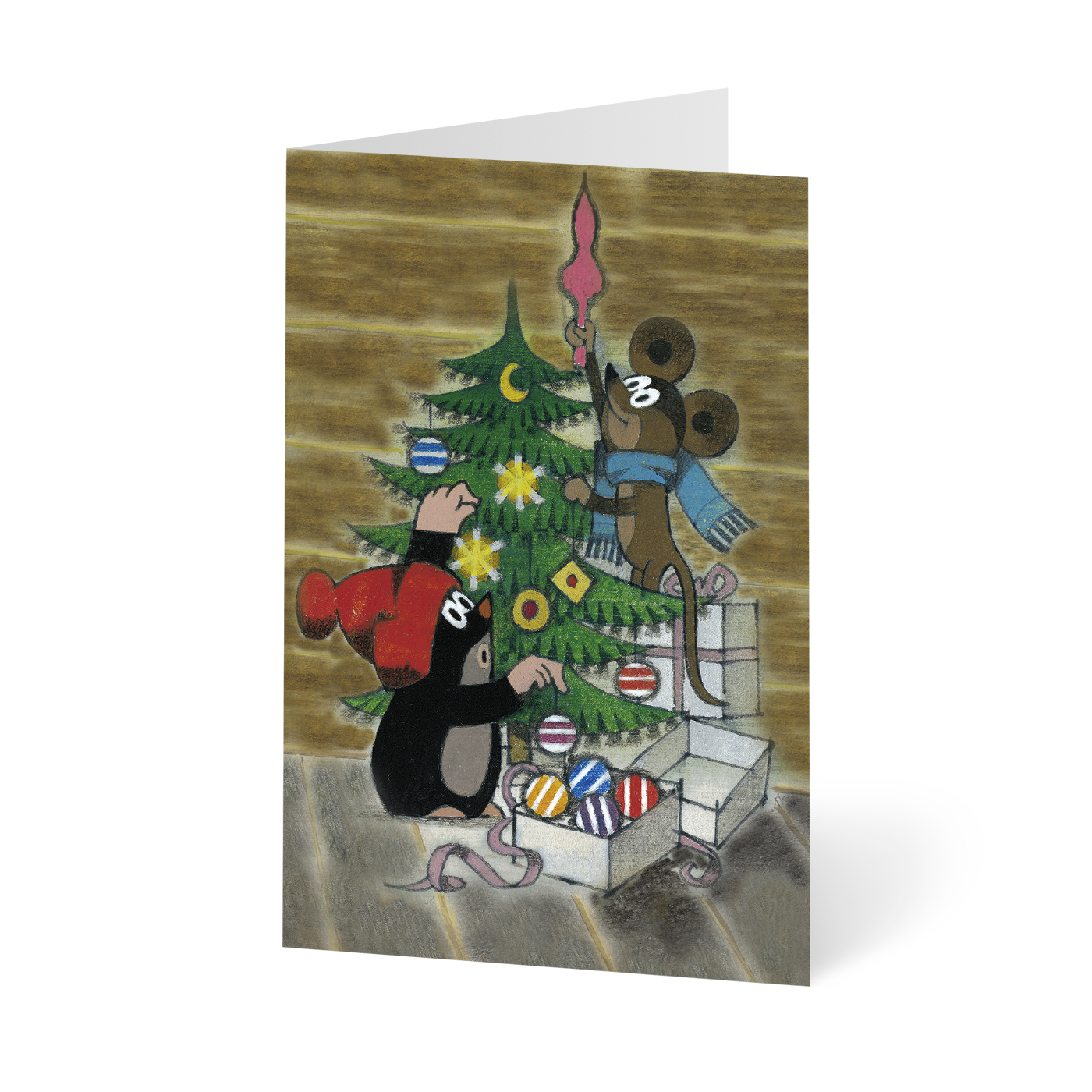 Grußkarte „Weihnachten mit dem Maulwurf“ kaufen im UNICEF Grußkartenshop. Bild 1