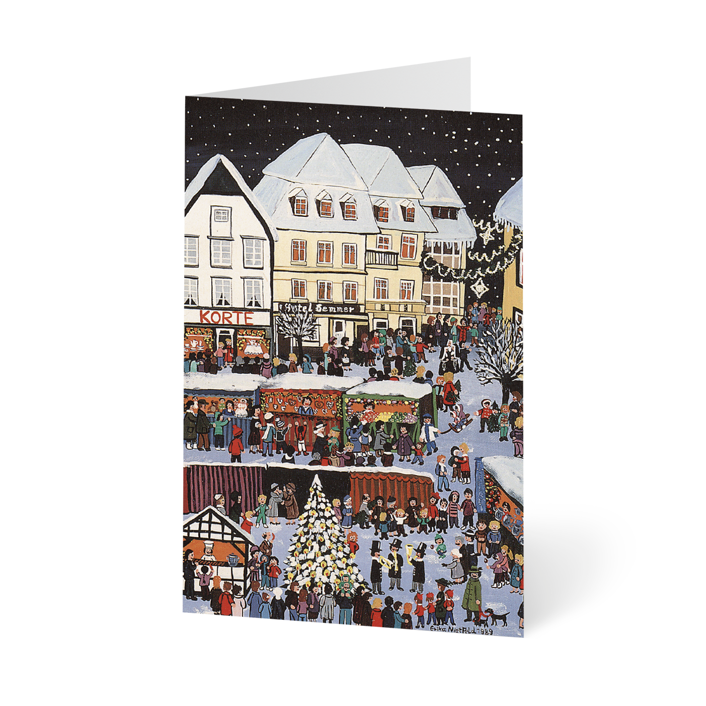 Weihnachtskarte „Weihnachten in der Stadt“ kaufen im UNICEF Grußkartenshop. Bild 2