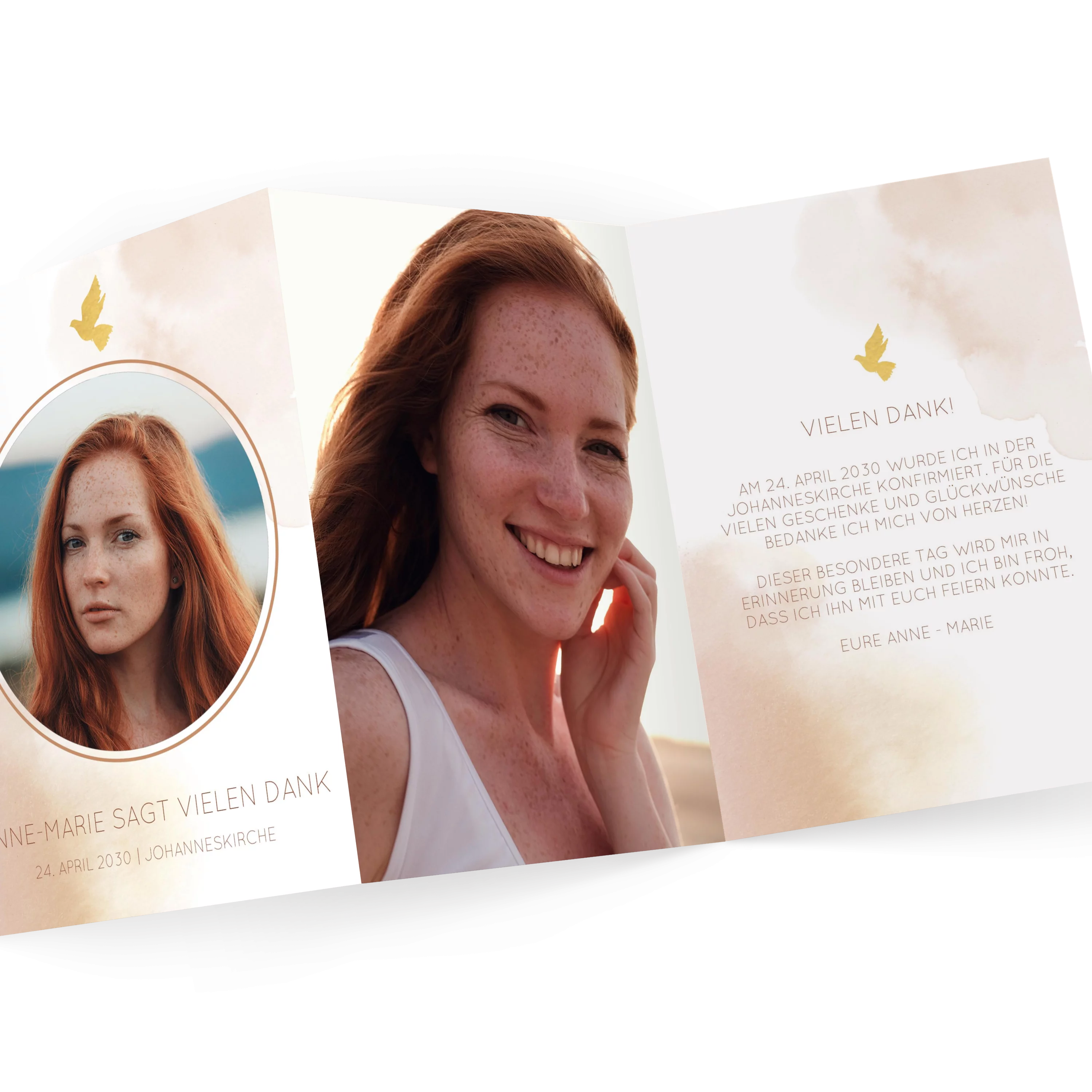 Sanfte Wasserfarben Danke