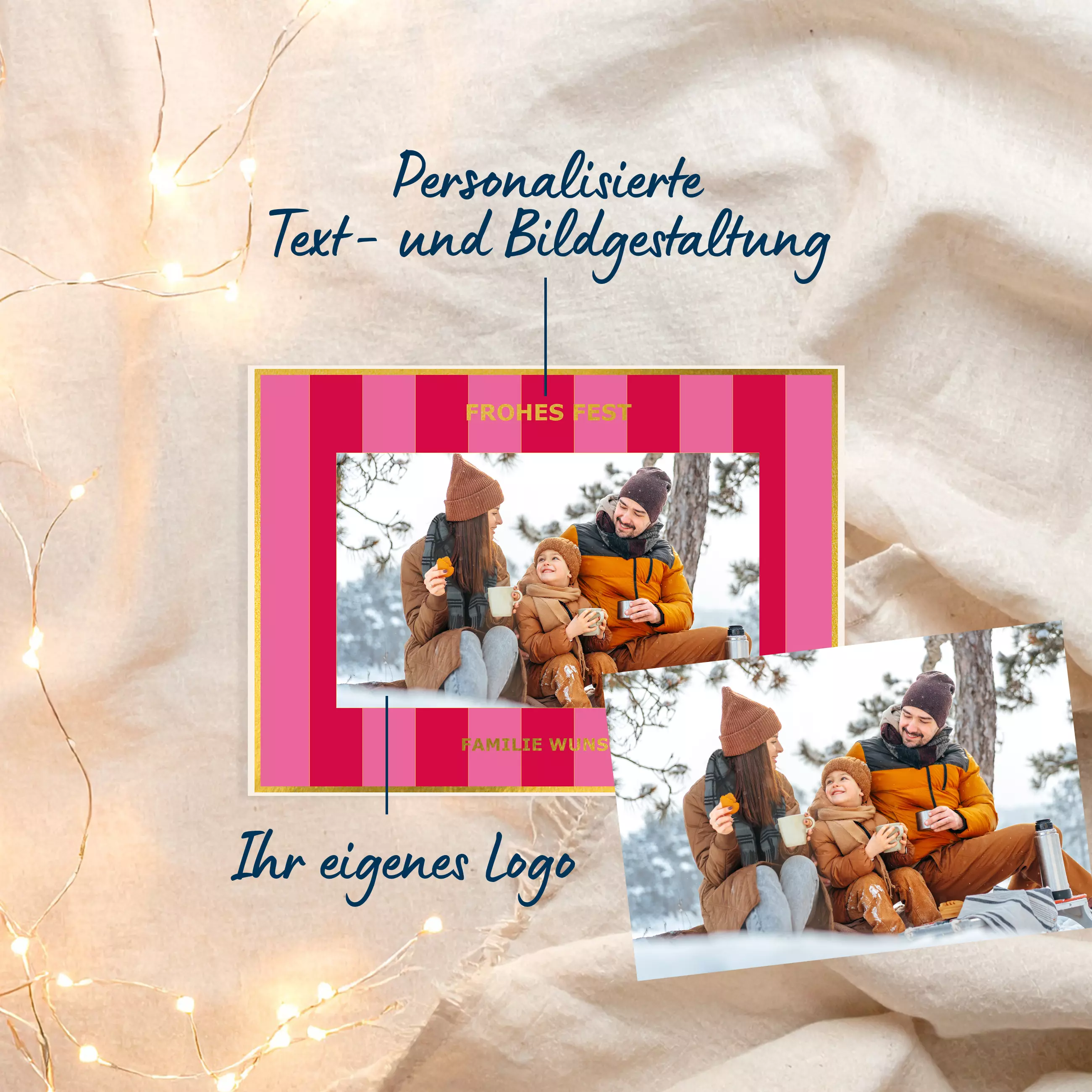 Gestaltbare Weihnachtskarten