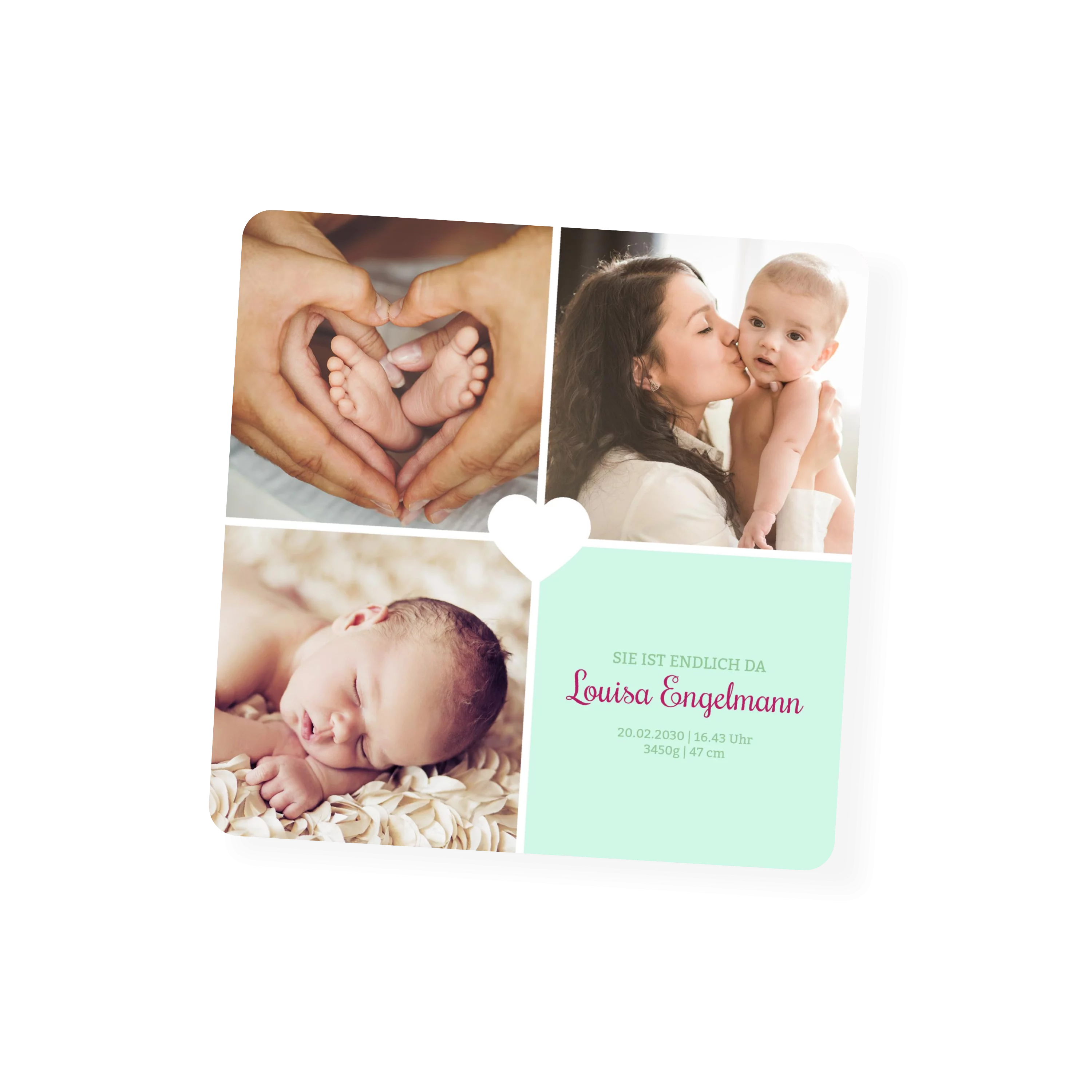 Baby Herzchen - Mint