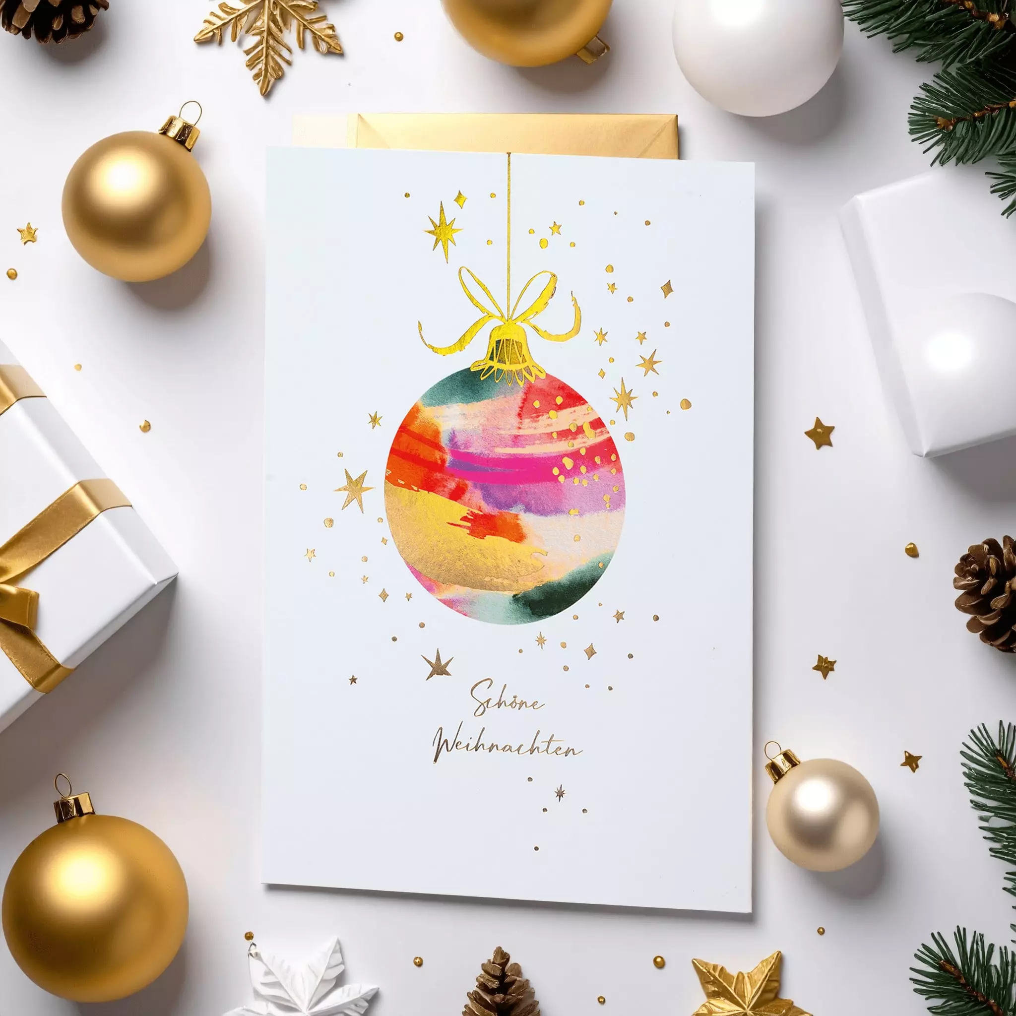 Farbenfrohe Weihnachtsmotive