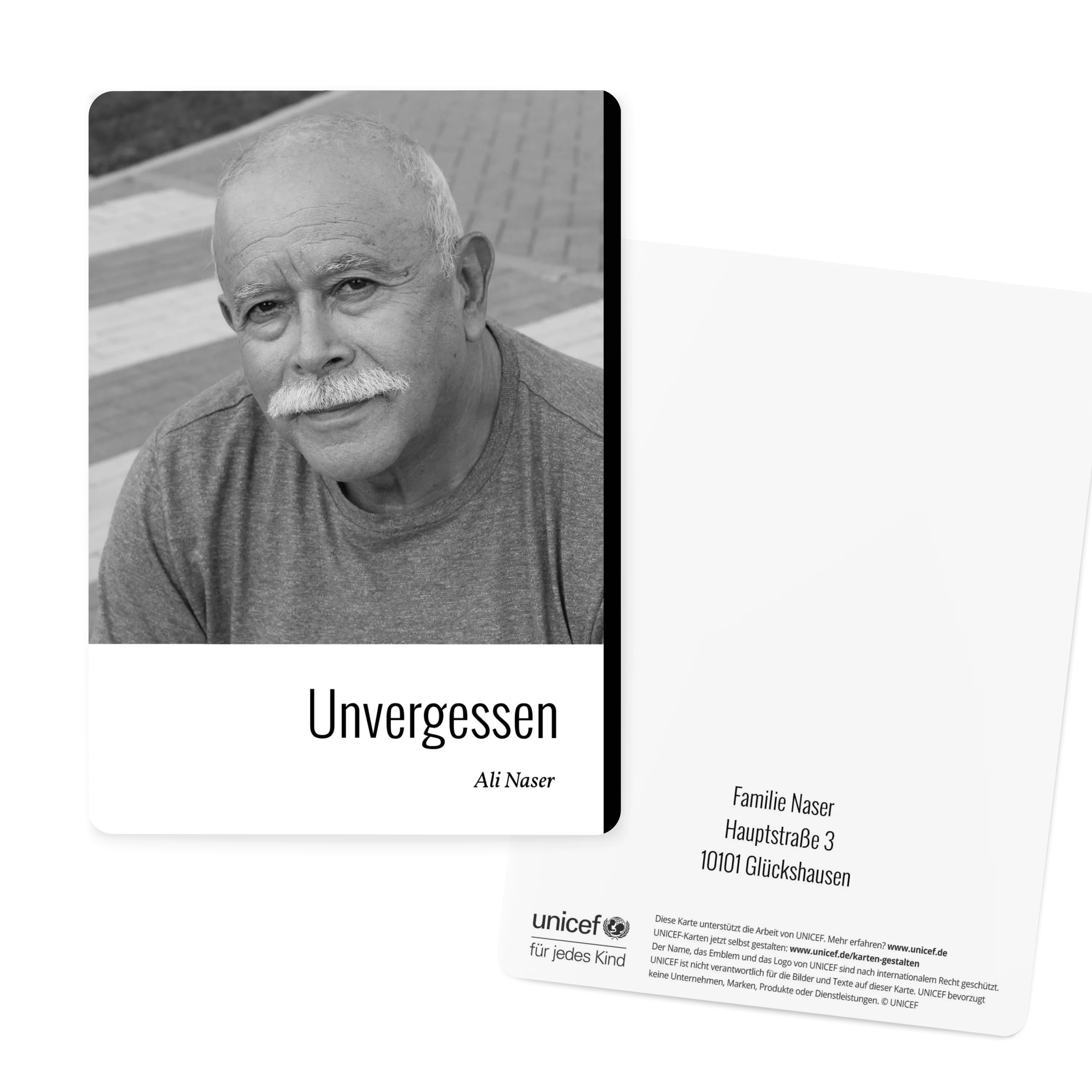 Unvergessen Sterbebild