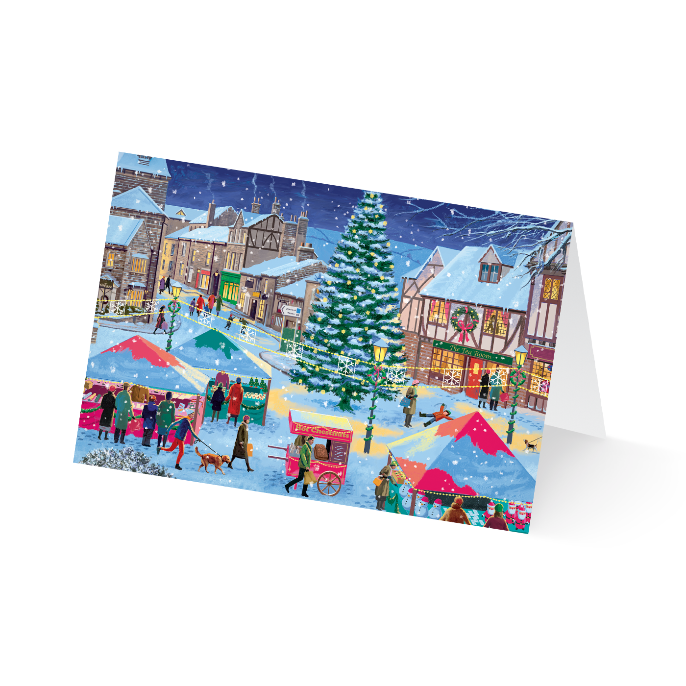 Weihnachtskarte „Weihnachten im Städtchen“ kaufen im UNICEF Grußkartenshop. Bild 5