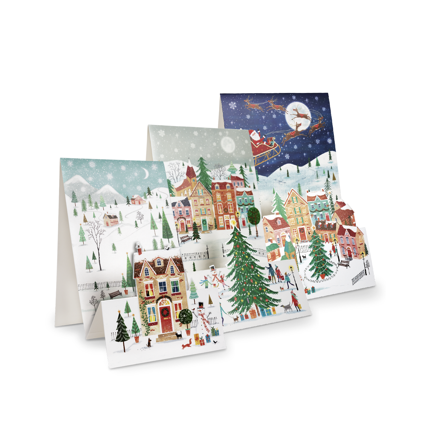 Weihnachtskarte „Winter in 3D“ kaufen im UNICEF Grußkartenshop. Bild 4