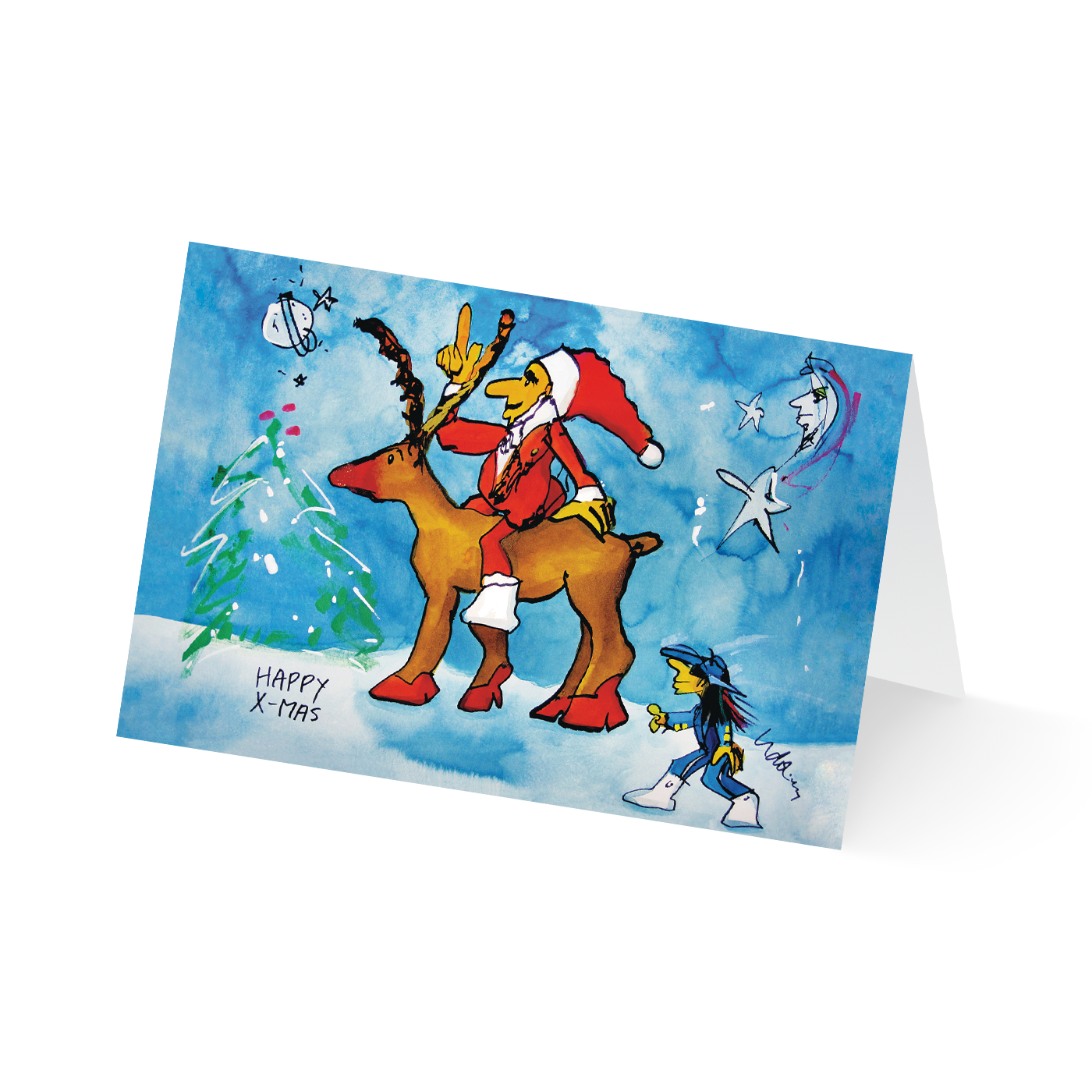 Weihnachtskarte „Weihnachtsgrüße von Udo Lindenberg“ kaufen im UNICEF Grußkartenshop. Bild 8