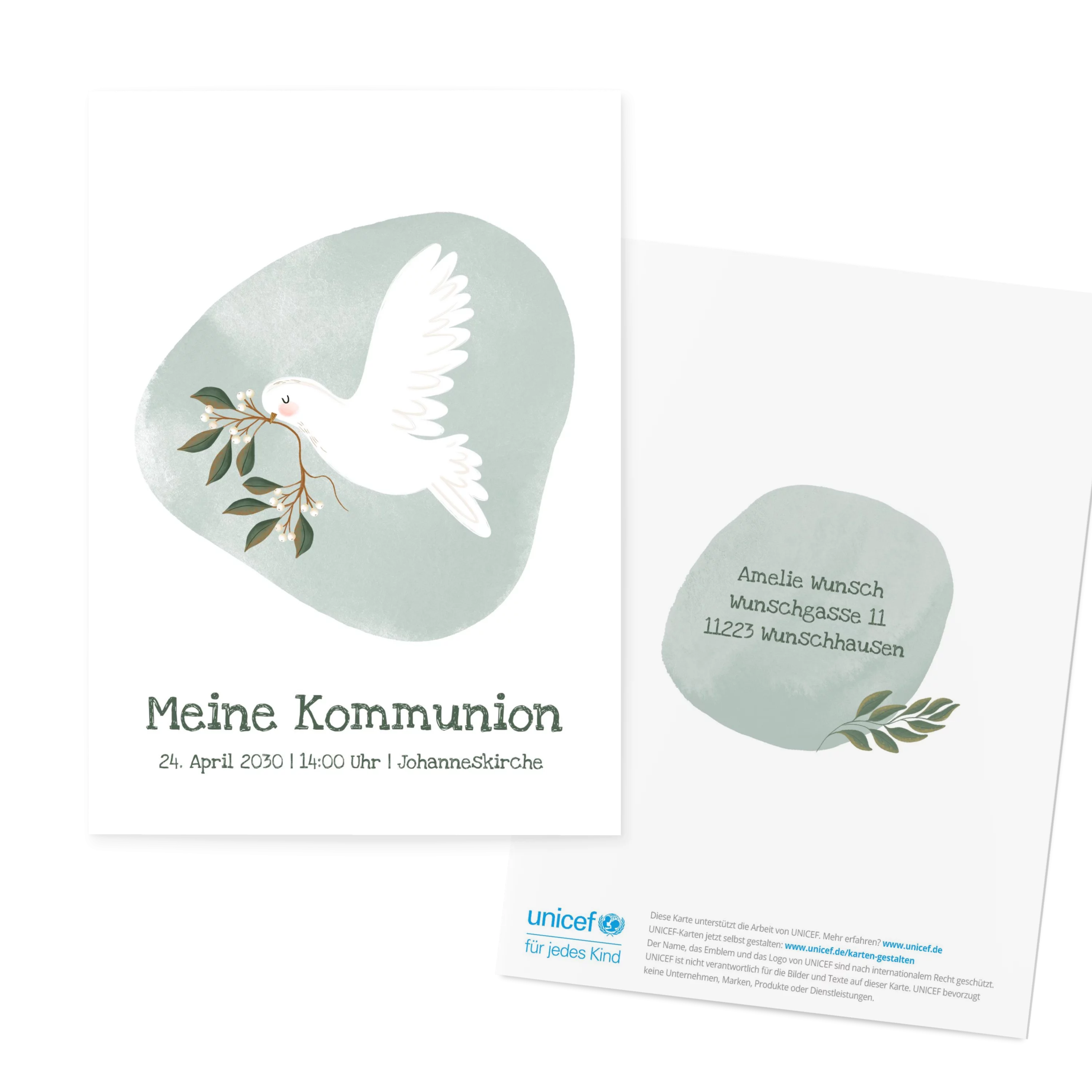 Unicef Kommunion Täubchen