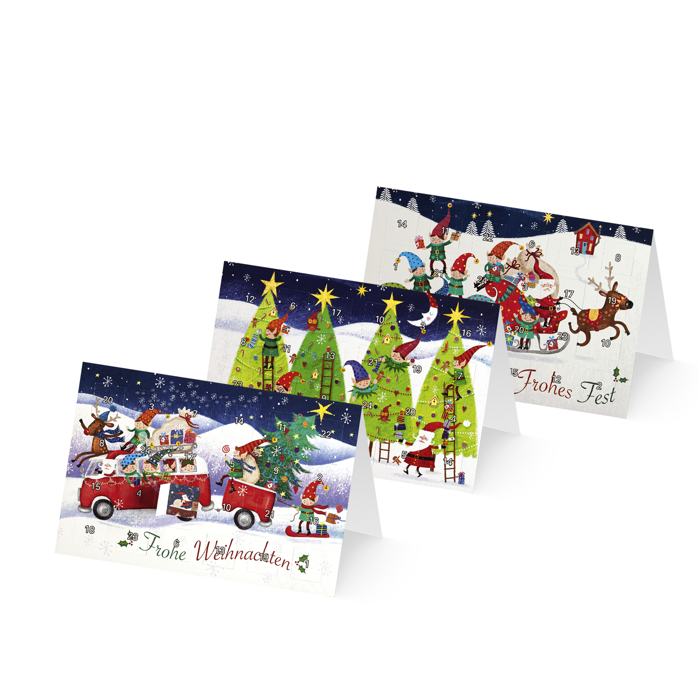 Weihnachtskarte „Adventskalenderkarten“ kaufen im UNICEF Grußkartenshop. Bild 5