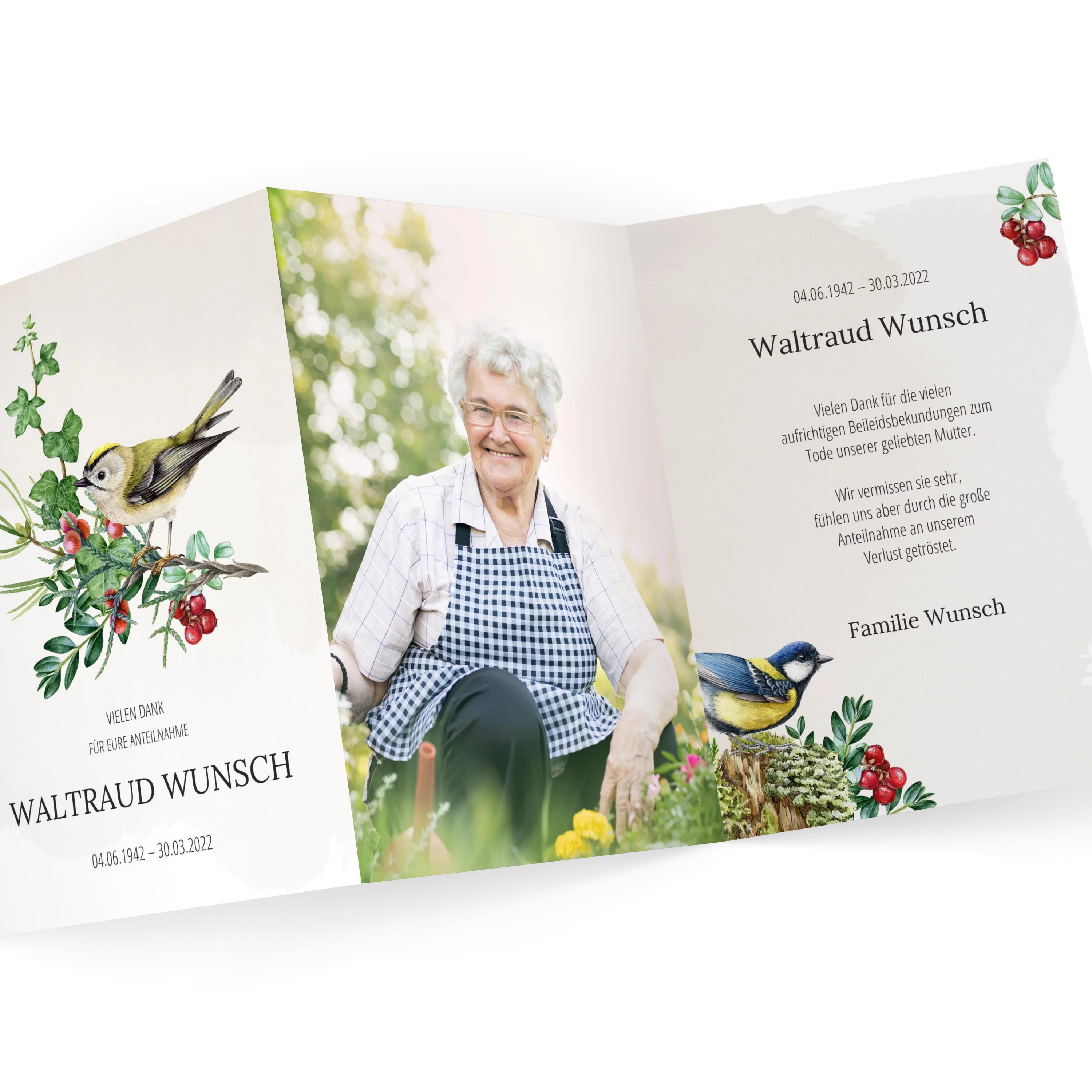 Verbundenheit Sterbebild