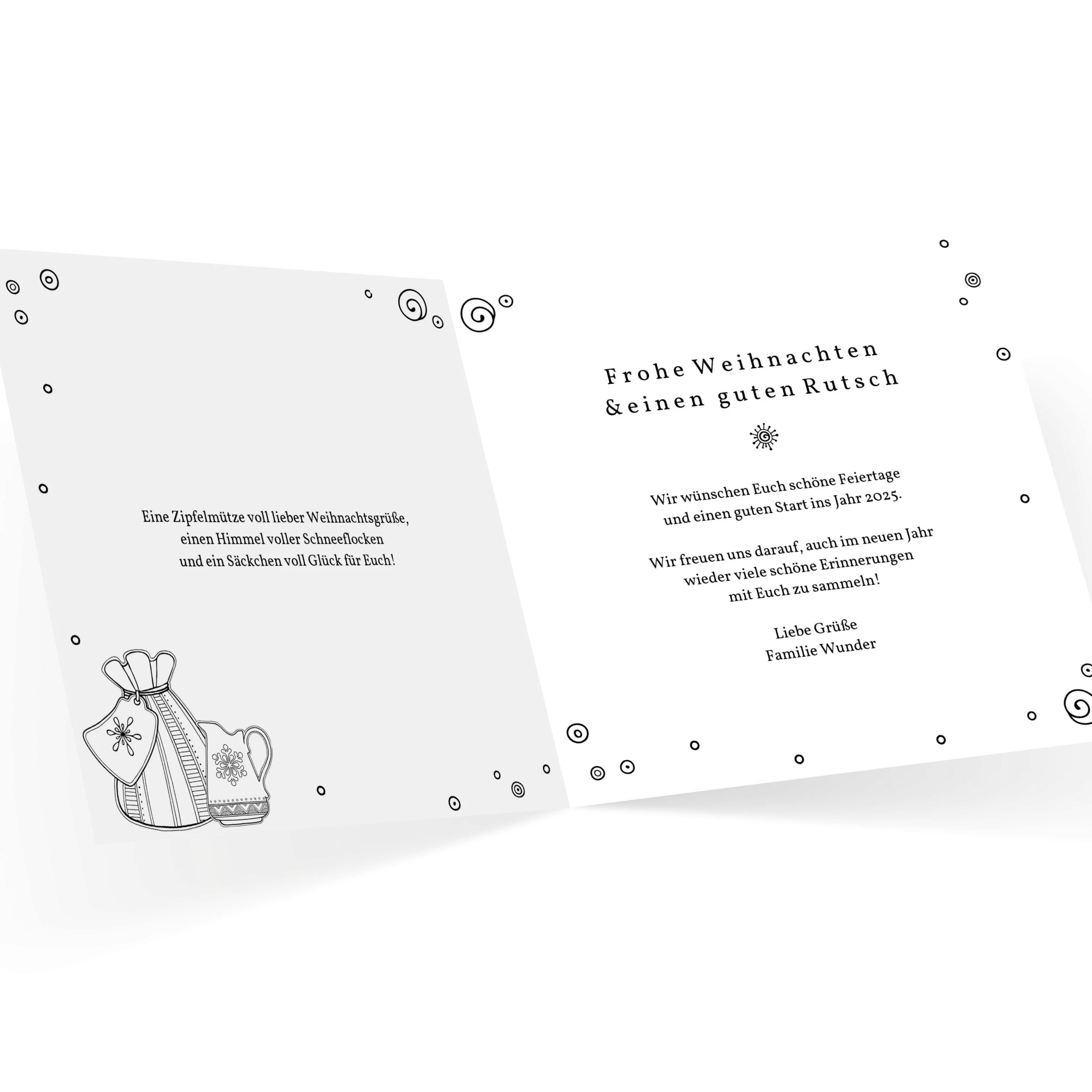 Weihnachten Malkarte