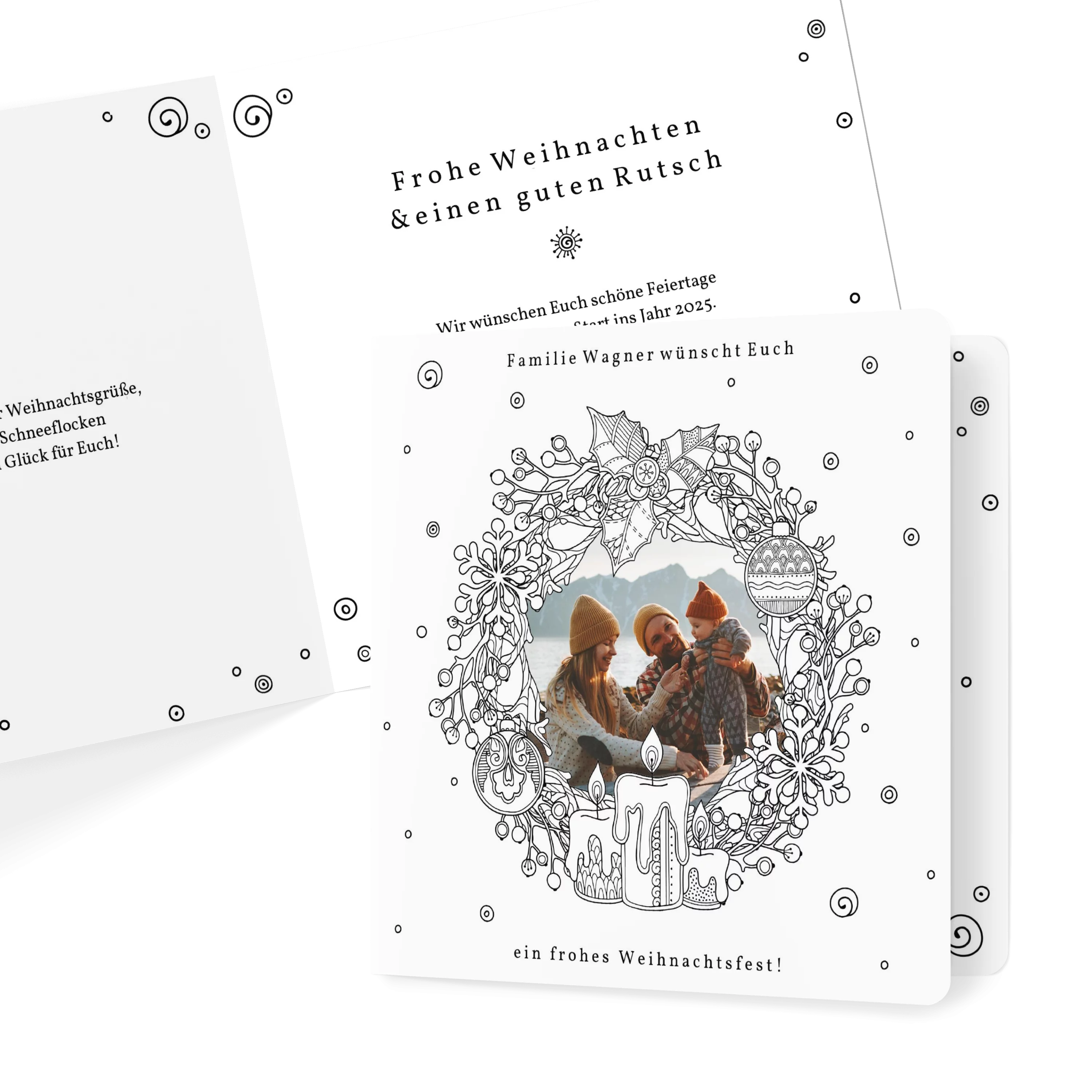 Weihnachten Malkarte