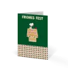 Grußkarte „Peanuts Lebkuchenhütte“ selbst gestalten im UNICEF Grußkartenshop. Bild 1