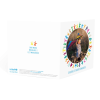 Grußkarte „Bunte Welt“ selbst gestalten im UNICEF Grußkartenshop. Bild 1