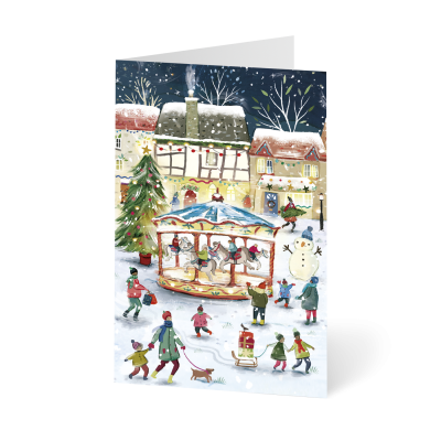 Weihnachtskarte „Adventstreiben“ kaufen im UNICEF Grußkartenshop. Bild 1
