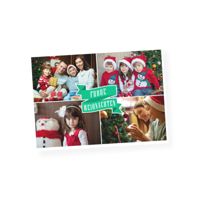 Grußkarte „Weihnacht Banderole“ selbst gestalten im UNICEF Grußkartenshop. Bild 1