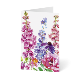 Bunte Aquarellblumen